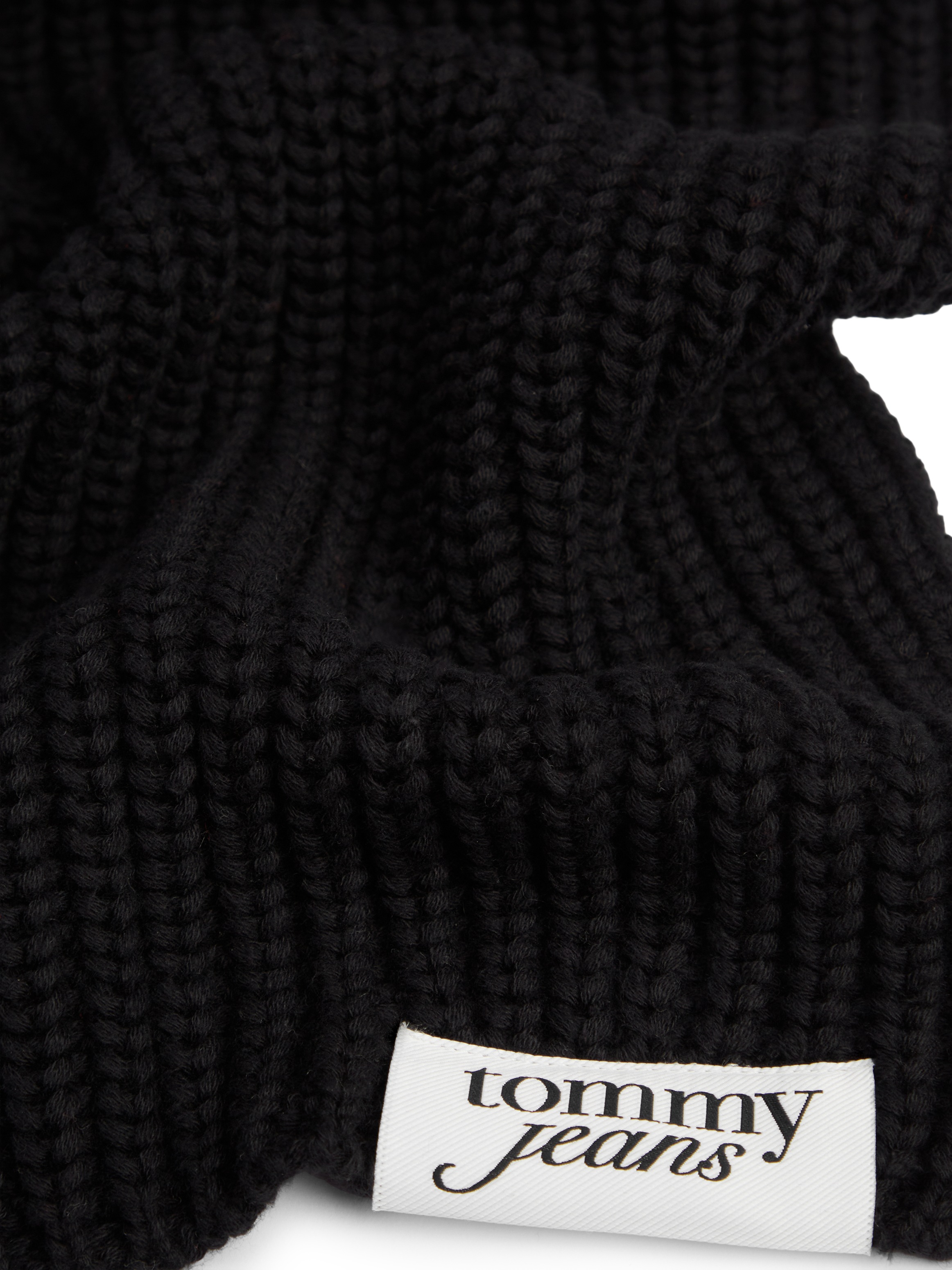 Tommy Jeans 1100000002199 »TJW SCRIPT« aus grobem Rippstrick mit Logo-Label