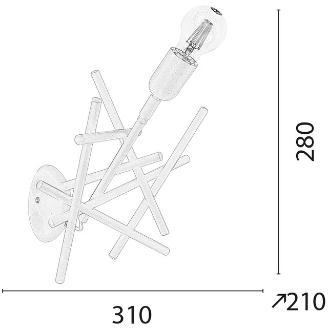 SPOT Light Wandleuchte »GLENN«, 1 flammig-flammig, aus Metall, originelles  Design, passende LM E27, Made in Europe | BAUR