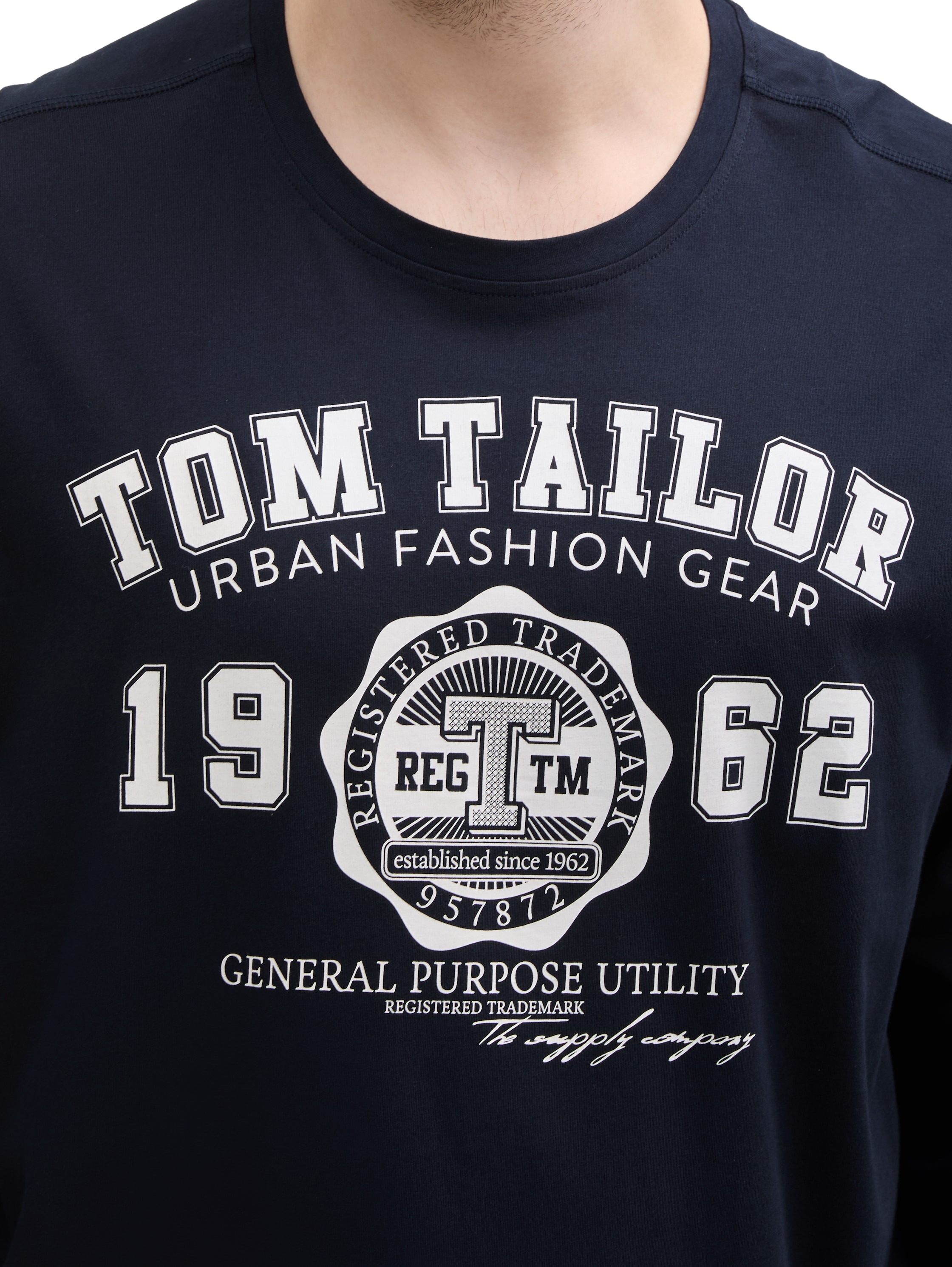 TOM TAILOR PLUS Langarmshirt mit Logo-Stickerei