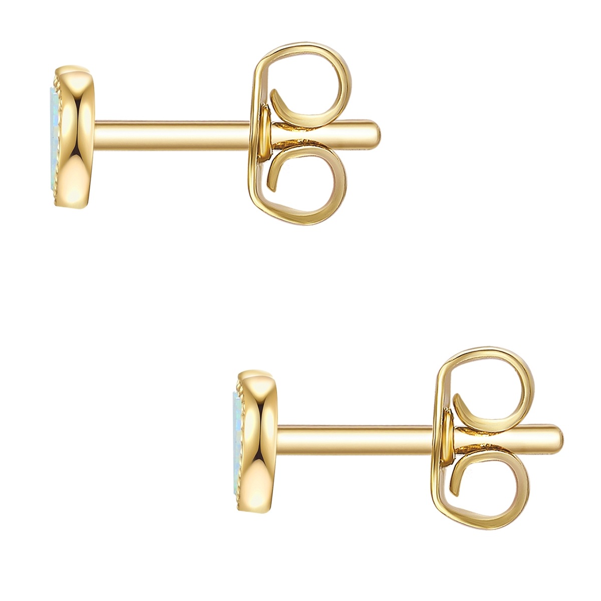 Paar Ohrstecker GLANZSTÜCKE MÜNCHEN "Set: GSM1288", gelbgold, perlmutt, Ohrringe, Damen, 4,8, Silber 925 (Sterlingsilber), Ohrstecker gelbgold Opal (synth.) 2