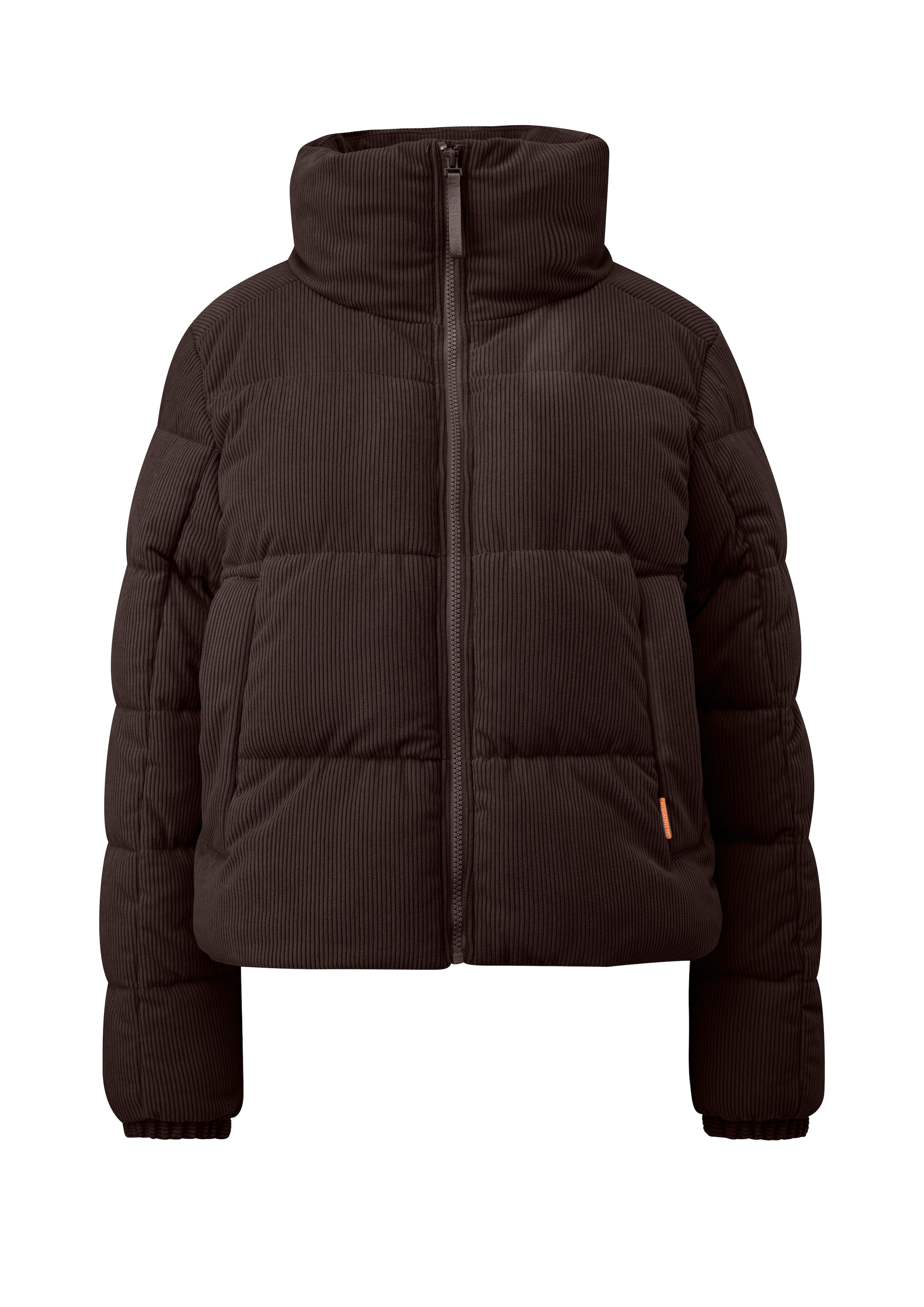 QS Steppjacke ohne Kapuze Winterjacke in Cord-Optik mit Stehkragen