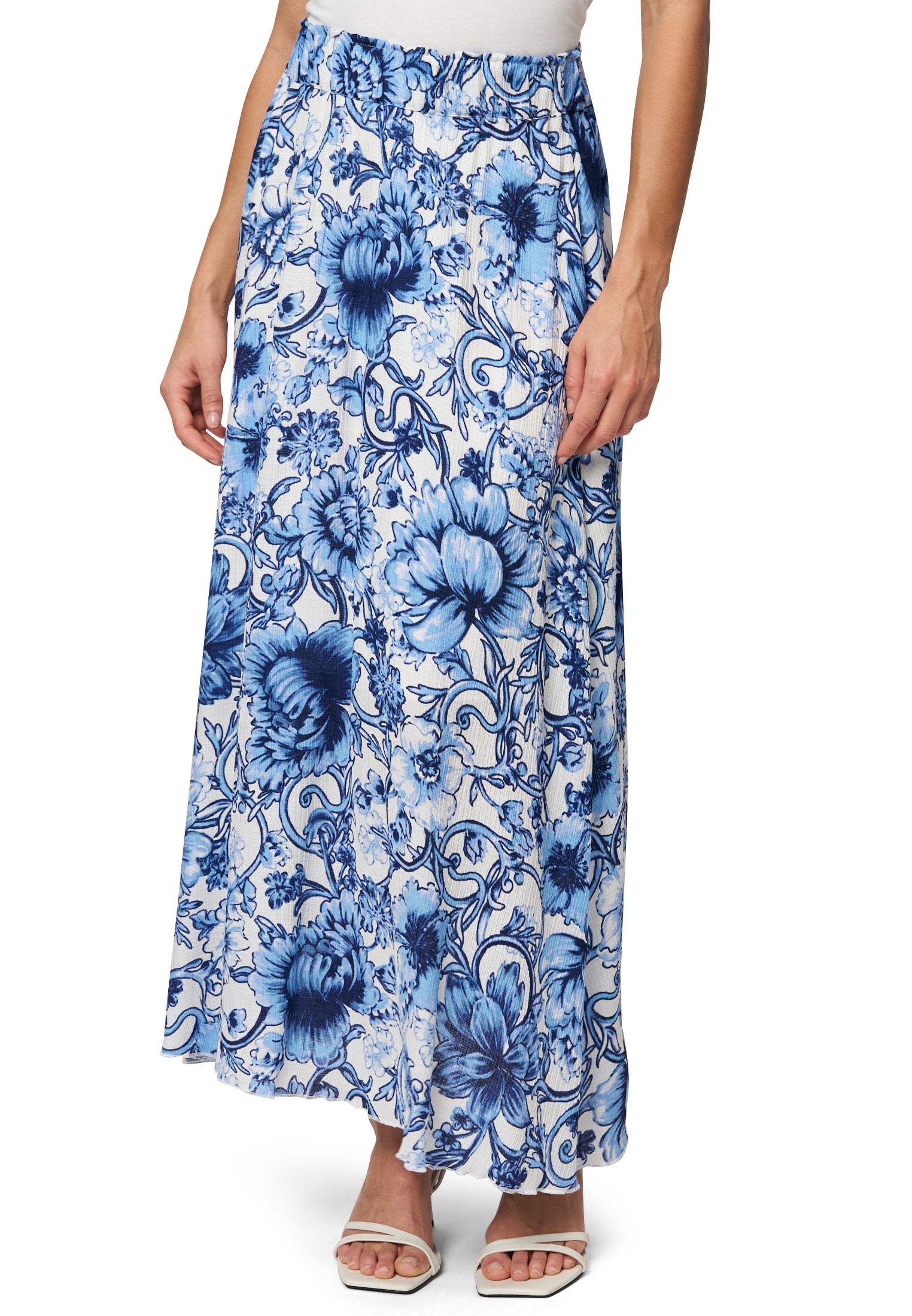 Zero Maxirock "zero Damen Maxirock mit Blumenmuster", Falten günstig online kaufen