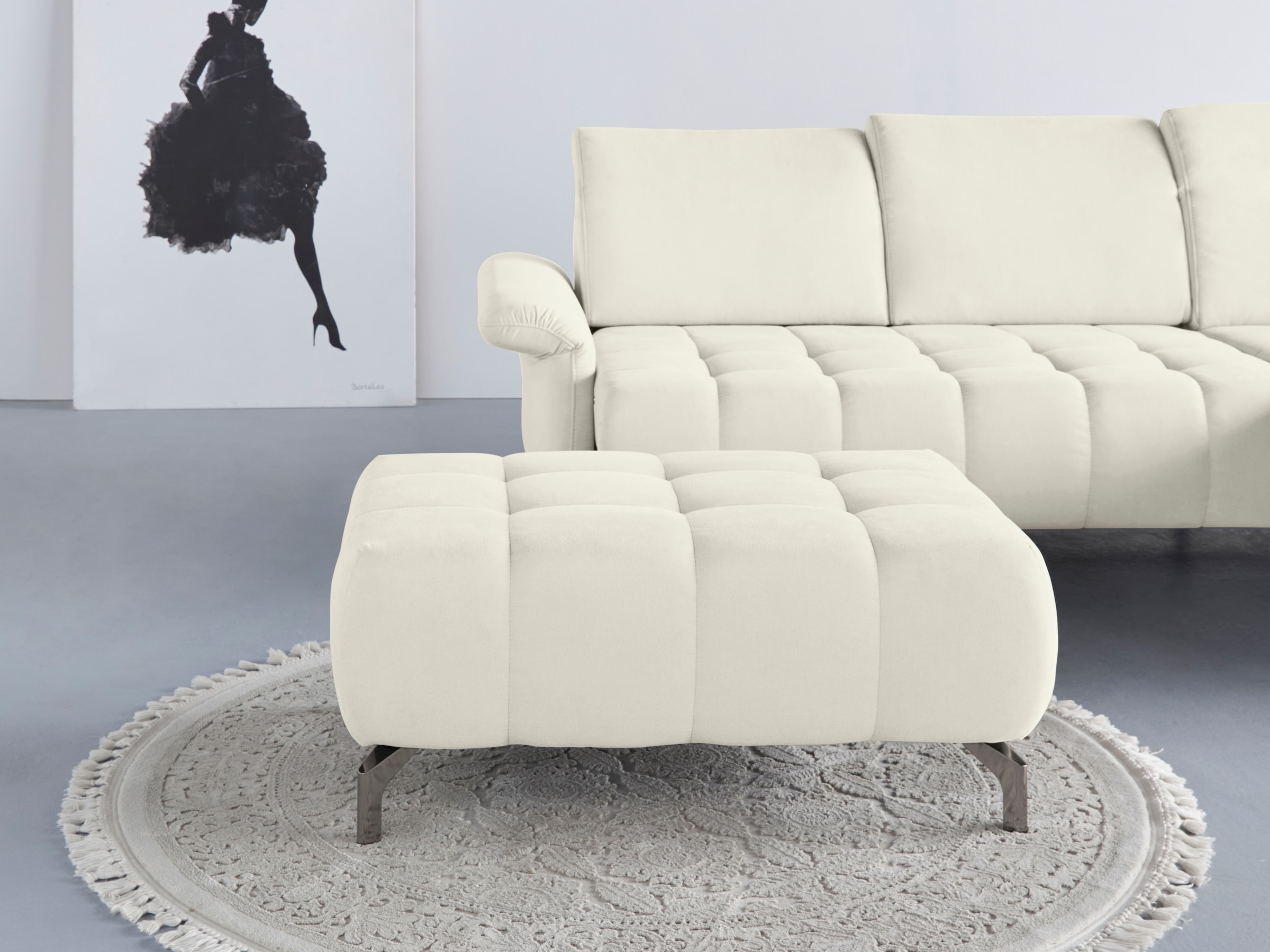 INOSIGN Polsterhocker "Fresh", passend zum Ecksofa "Fresh", auch in Bezug Olympia EASY CLEAN