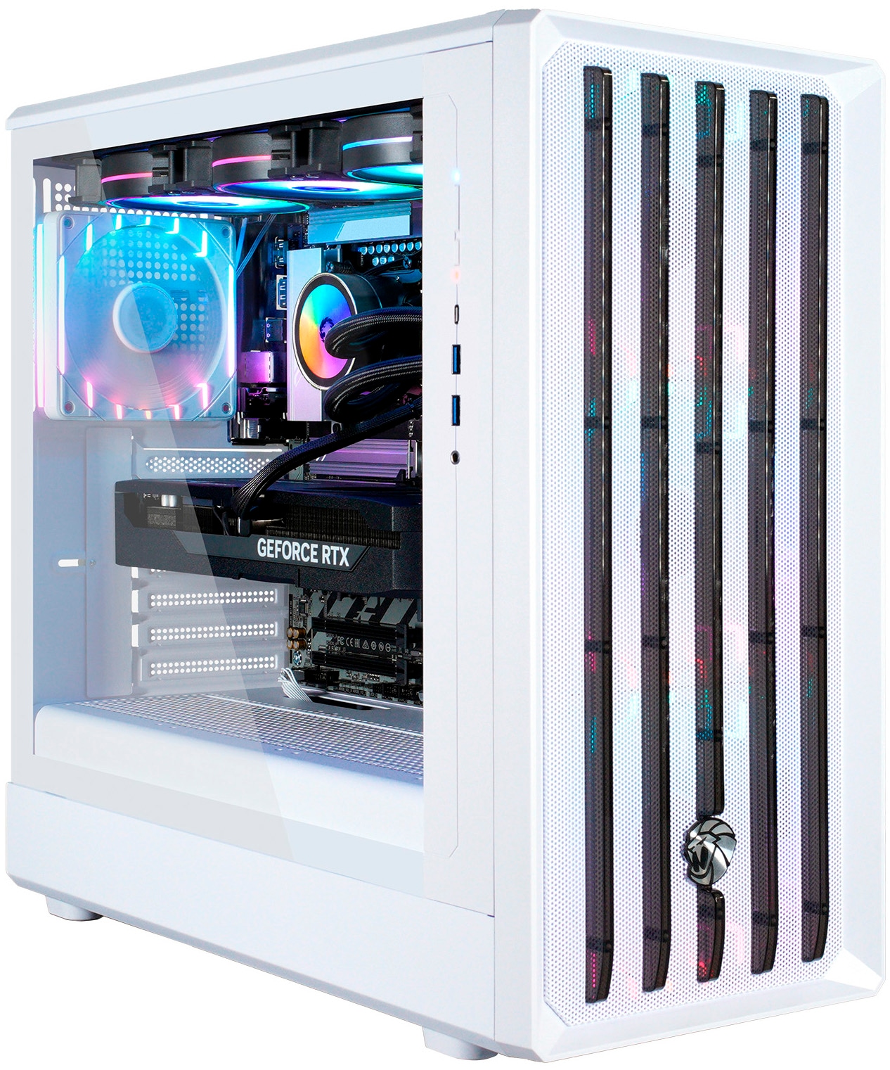GAMEMAX Gaming-PC-Komplettsystem »GigaDeal CLAW WH 2800 AMD Ryzen 5 7500F 32GB DDR5 1TB SSD RTX 5070« 32 ″ AMD Ryzen 5 GeForce RTX™ 5070 32 GB RAM 1.000 GB SSD Windows 11, DDR5 RAM + Gigabyte GS32QCA LED-Monitor Curved, 80 cm 32"