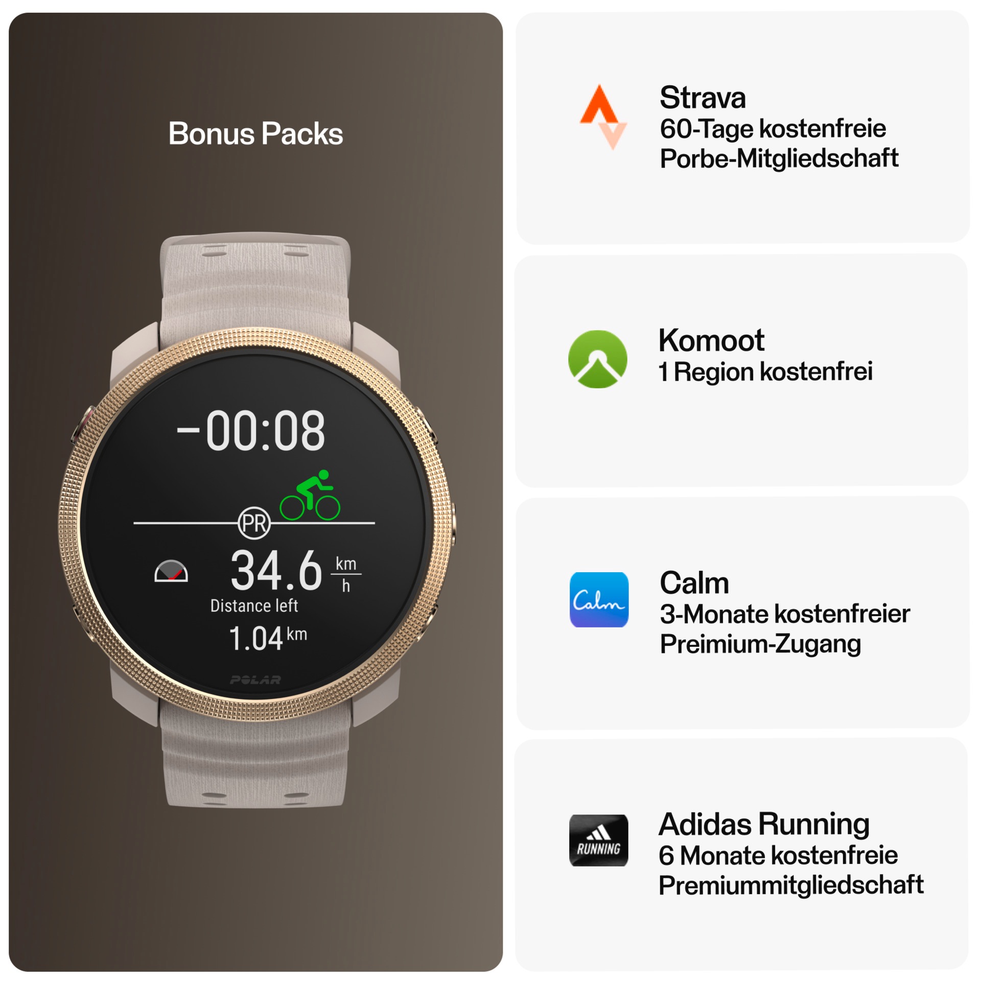 Polar Smartwatch »VANTAGE M3 S-L«, (3,3 cm / 1,28 Zoll), Proprietär, 32 GB,)