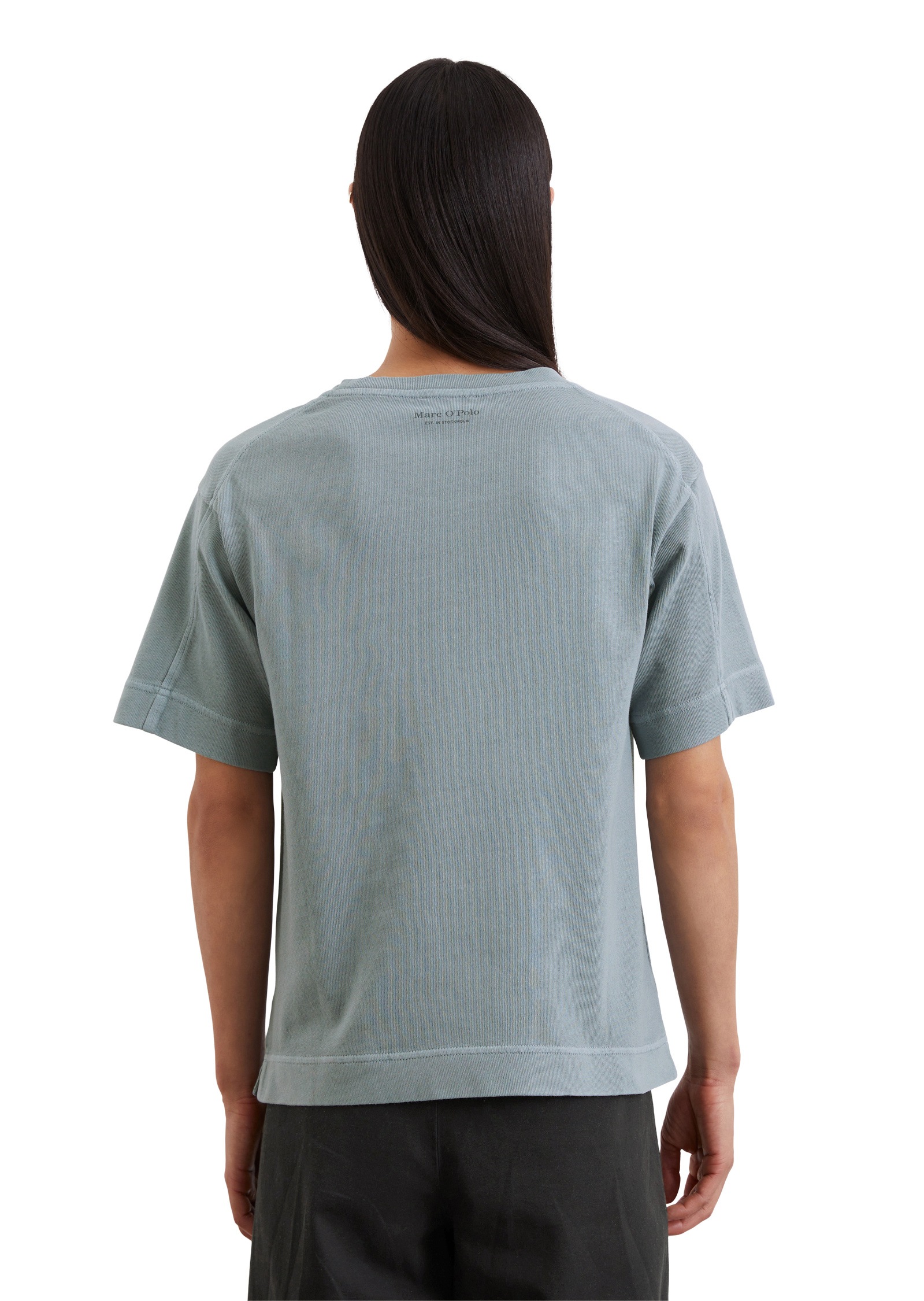 Marc O'Polo T-Shirt »mit aufgesetzter Satin-Tasche«