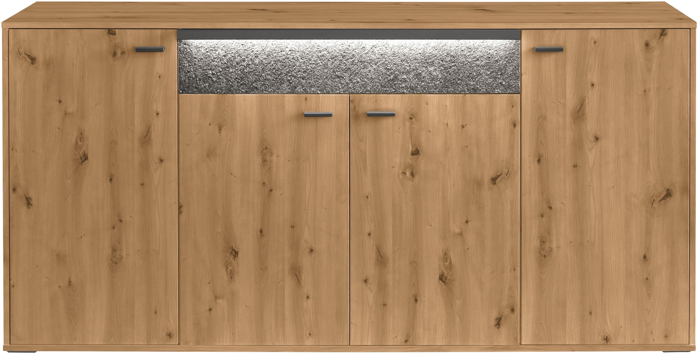 set one by Musterring Sideboard »Deltona«, inklusive Beleuchtung, Schubkasten als Zierelement, B184 x H89 cm