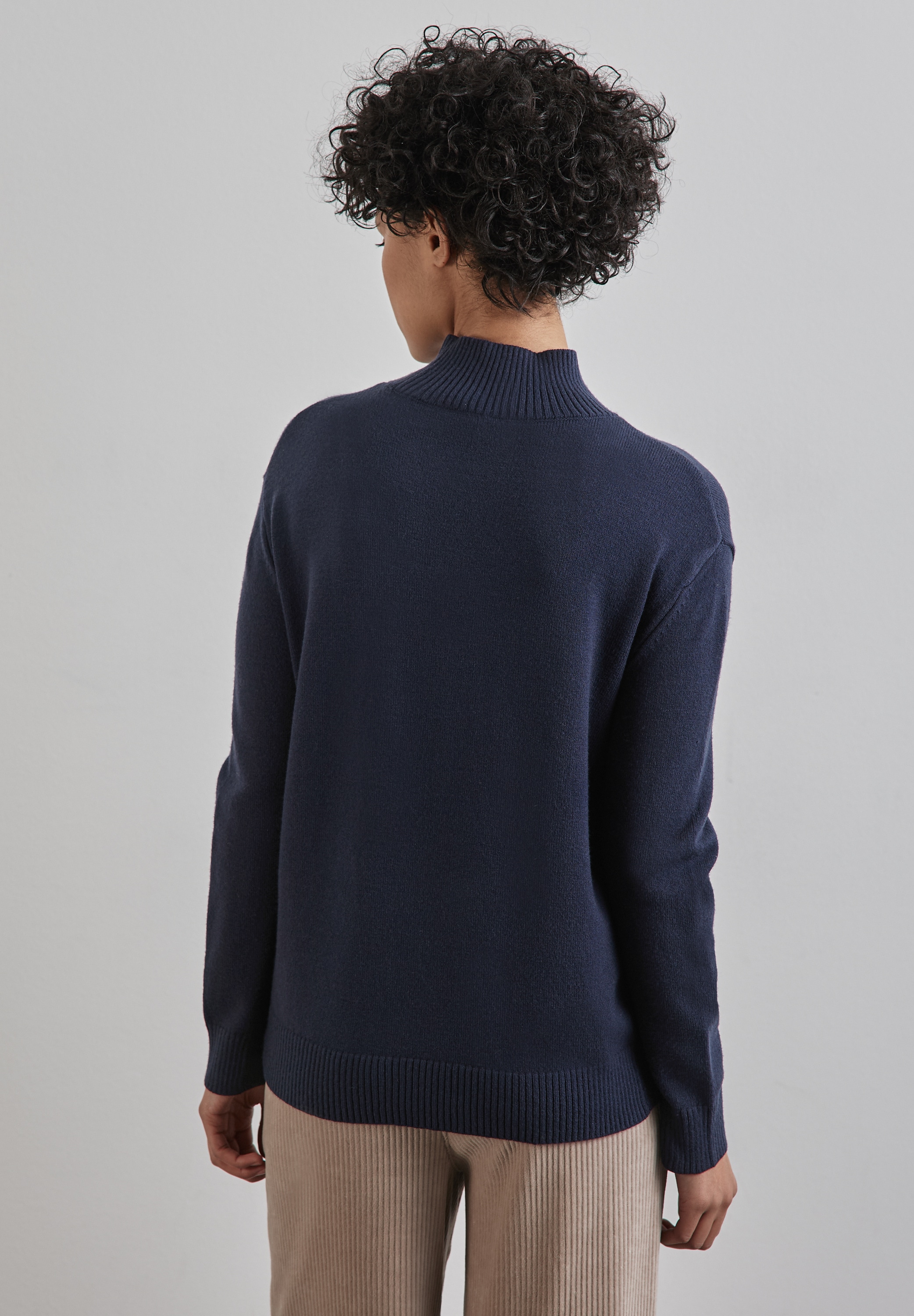 STREET ONE Strickpullover, im angenehmen Materialmix