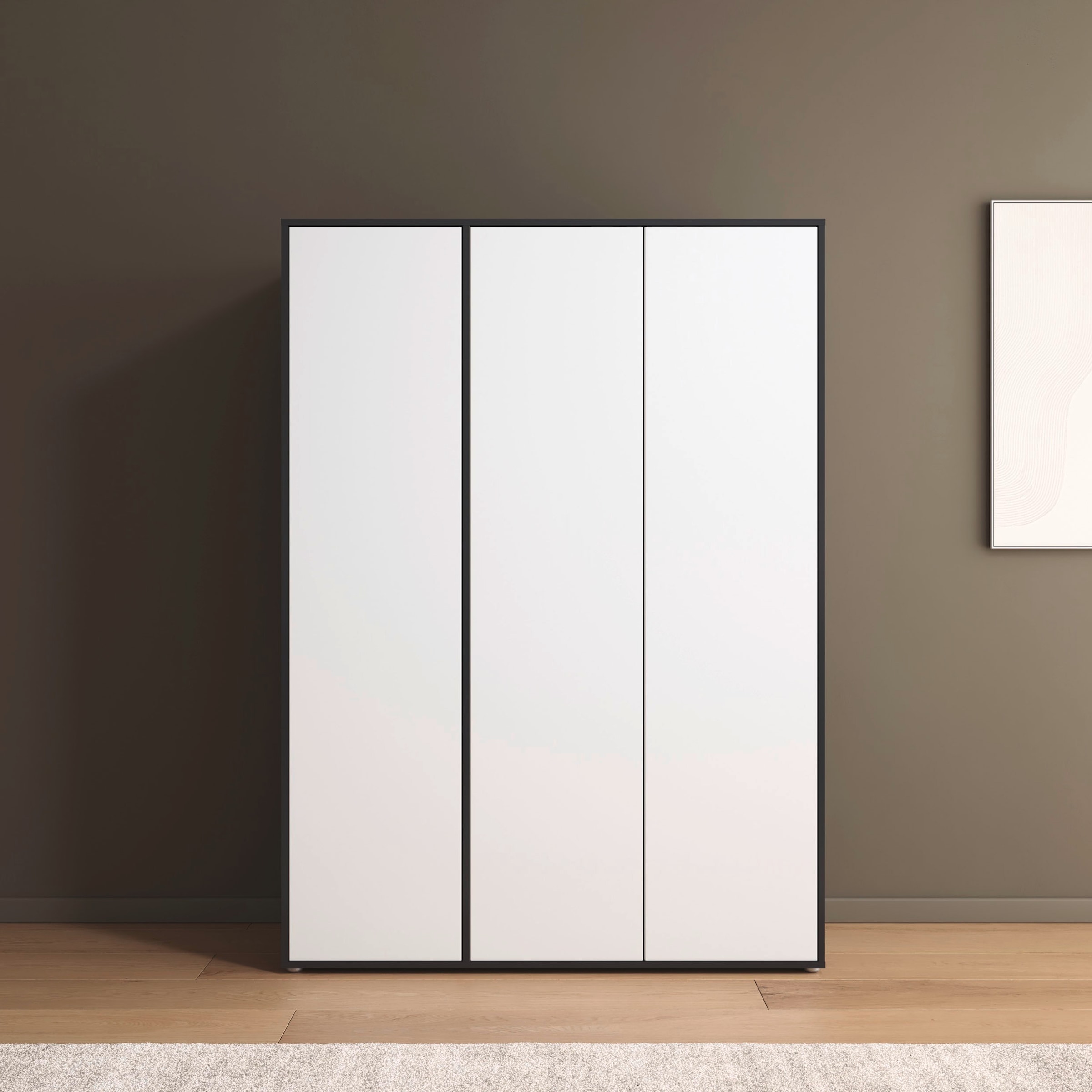 rauch Drehtürenschrank "Kleiderschrank Schrank Garderobe Wäscheschrank NABILA viel Stauraum" in 3 verschiedenen Ausstattungen BASIC/CLASSIC/PREMIUM, in 2 Breiten mit Push-to-Open Funktion TOPSELLER MADE IN GERMANY