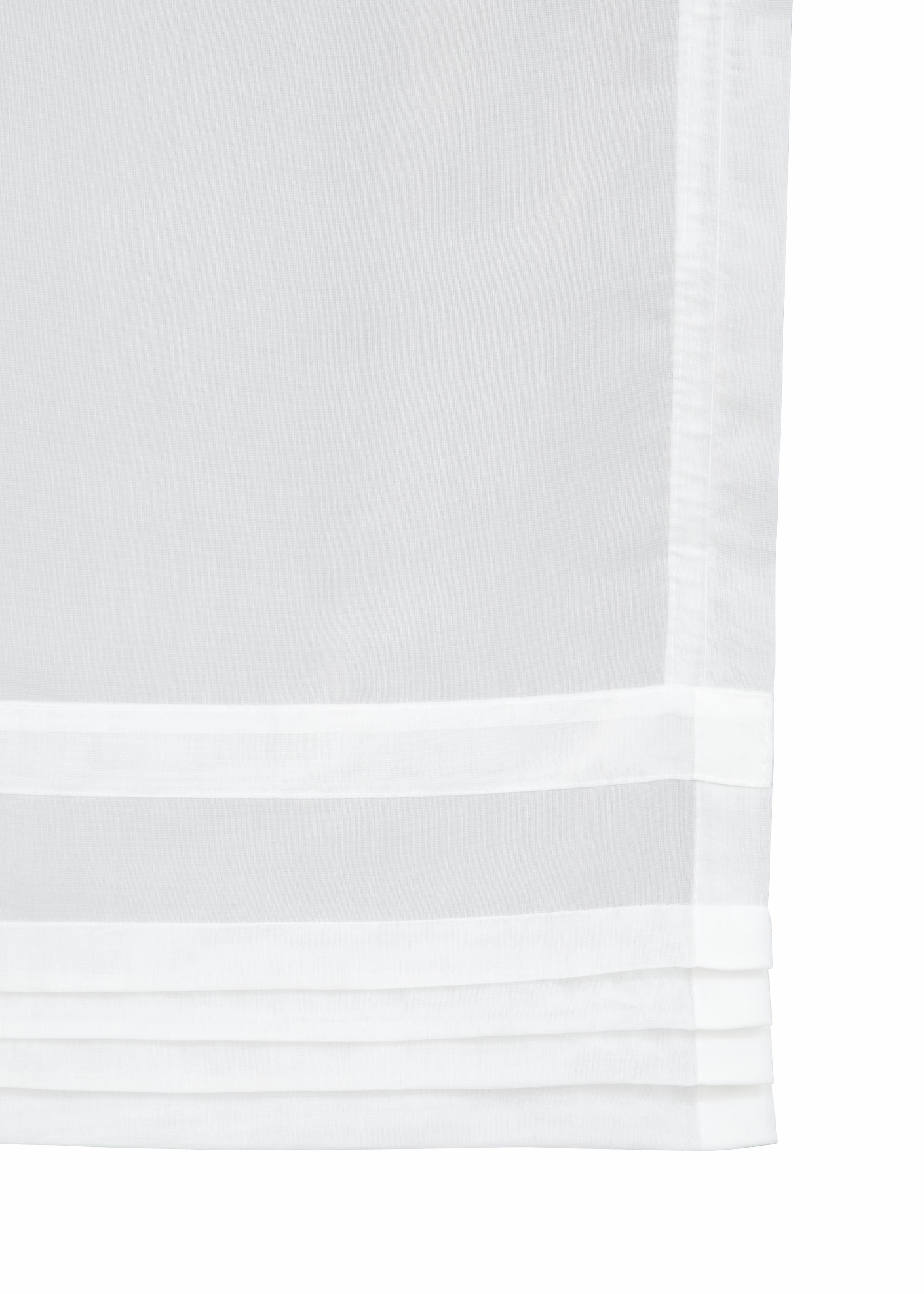 Home affaire Raffrollo »Gander«, mit Klettband, halbtransparent, mit farbiger  Faltenblende, pflegeleicht | BAUR