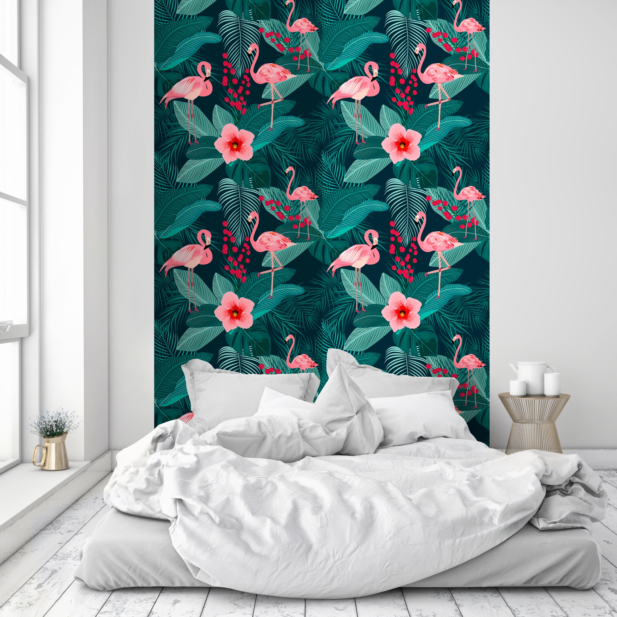 queence Vinyltapete »Luca« Motiv | bedruckt | botanisch | geblümt | gemustert | natürlich glatt 90x250cm, selbstklebend, kinderleichte Anbringung, , Sticker