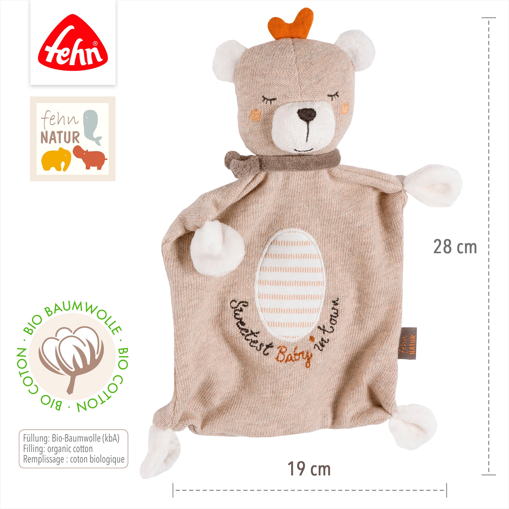 Fehn Schmusetuch »fehnNATUR, Teddy "Baby"«