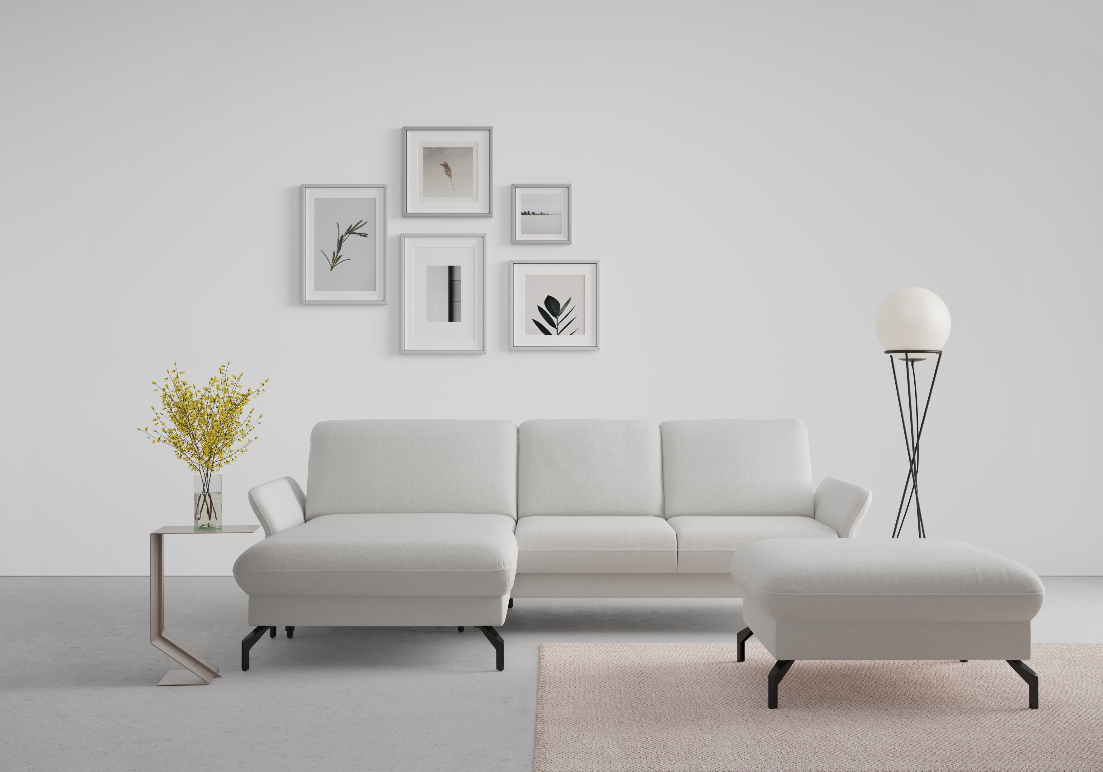 sit&more Ecksofa "Fashion L-Form" wahlweise mit Kopfteilverstellung und Vorziehsitz, motorisch