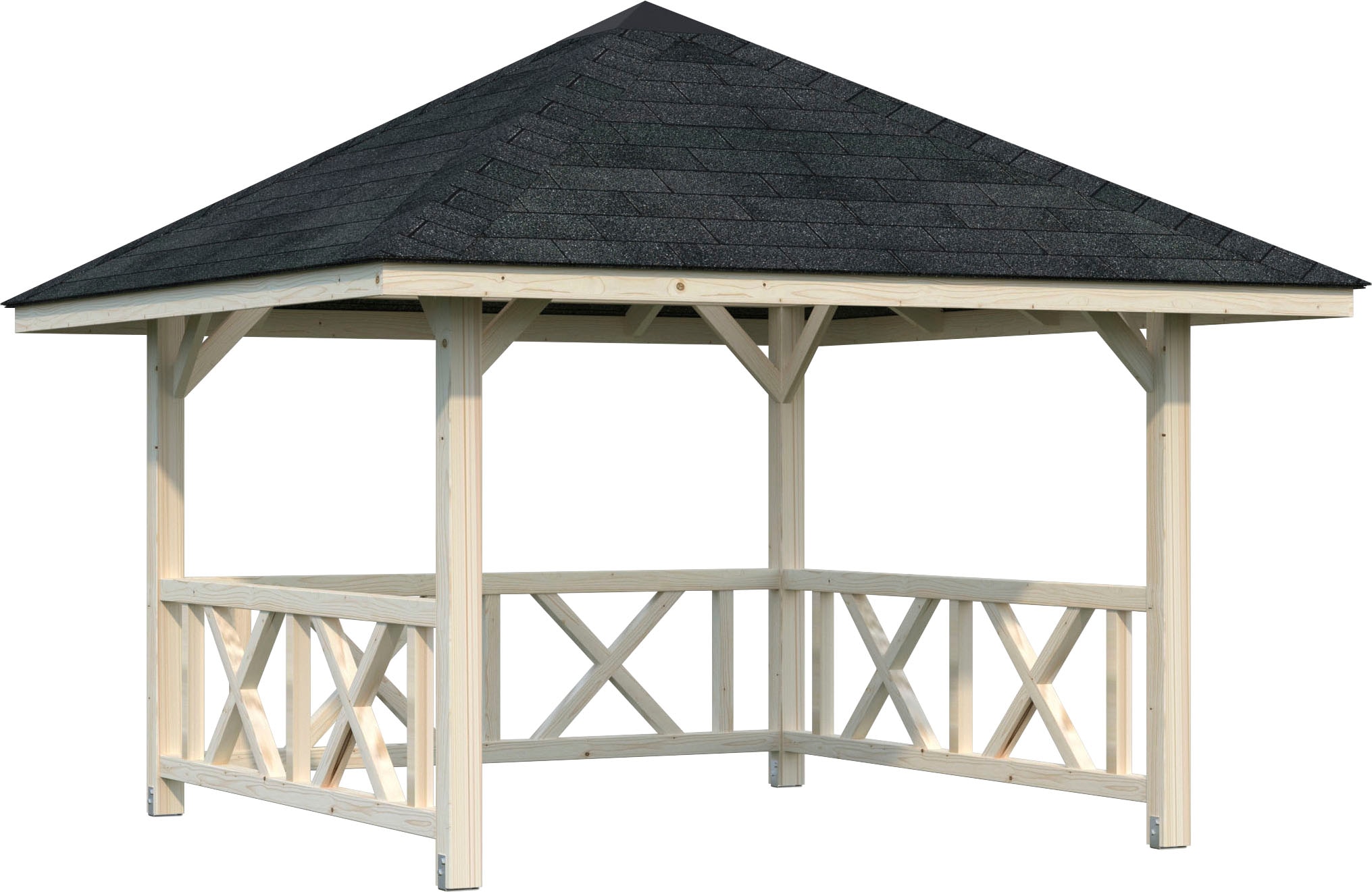 Holzpavillon PALMAKO, transparent, Garten, Pavillons, "Bianca 8,3 m² Set 101", BxTxH: 300x300x319 cm