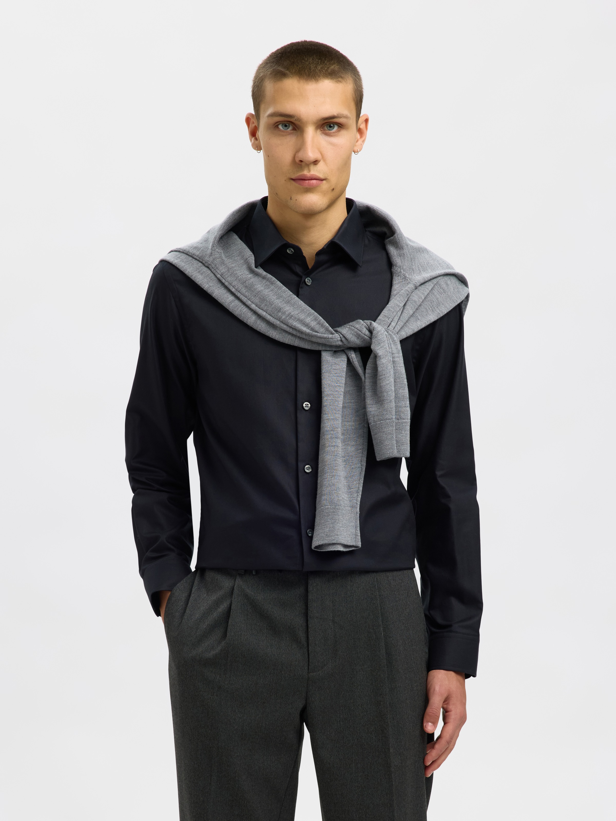 SELECTED Langarmhemd "SLHSLIMCLARK SHIRT LS NOOS" günstig online kaufen