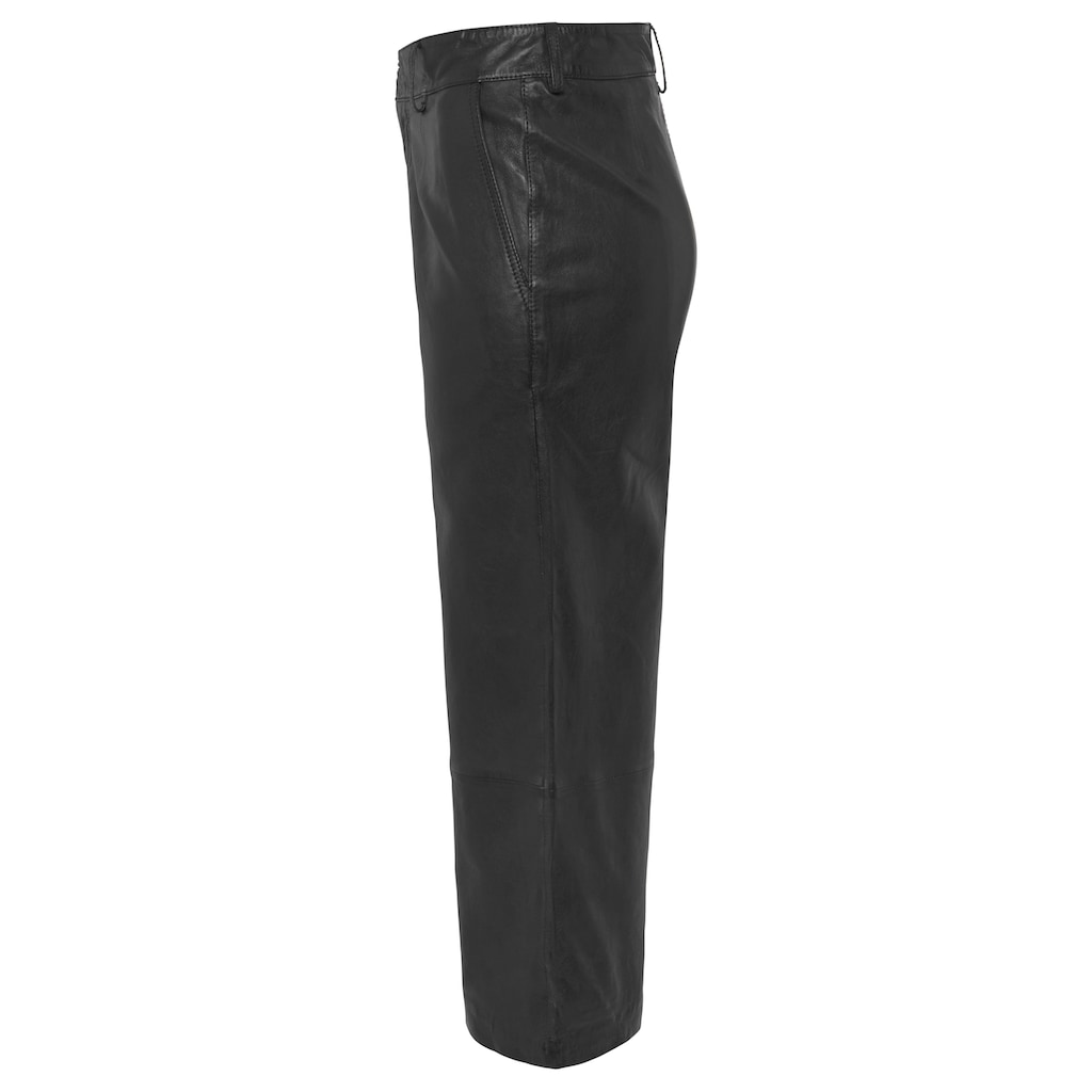 HECHTER PARIS Lederhose, mit weitem Bein