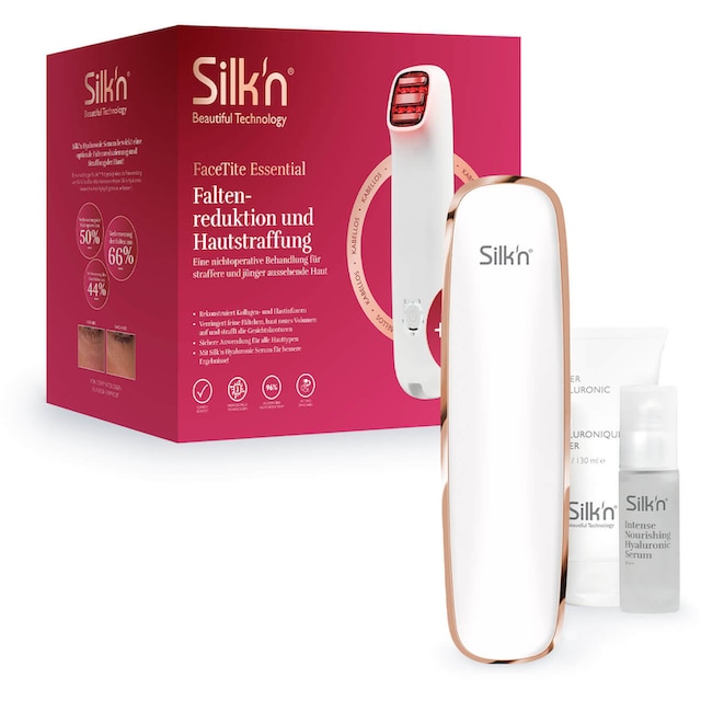 Silk'n Anti-Aging-Gerät »FaceTite Essential«, (Set, 3 tlg., Adapter, Slider  Hyaluronic Gel, Intense Nourishing Hyaluronic Serum), kabellos auf Rechnung  | BAUR