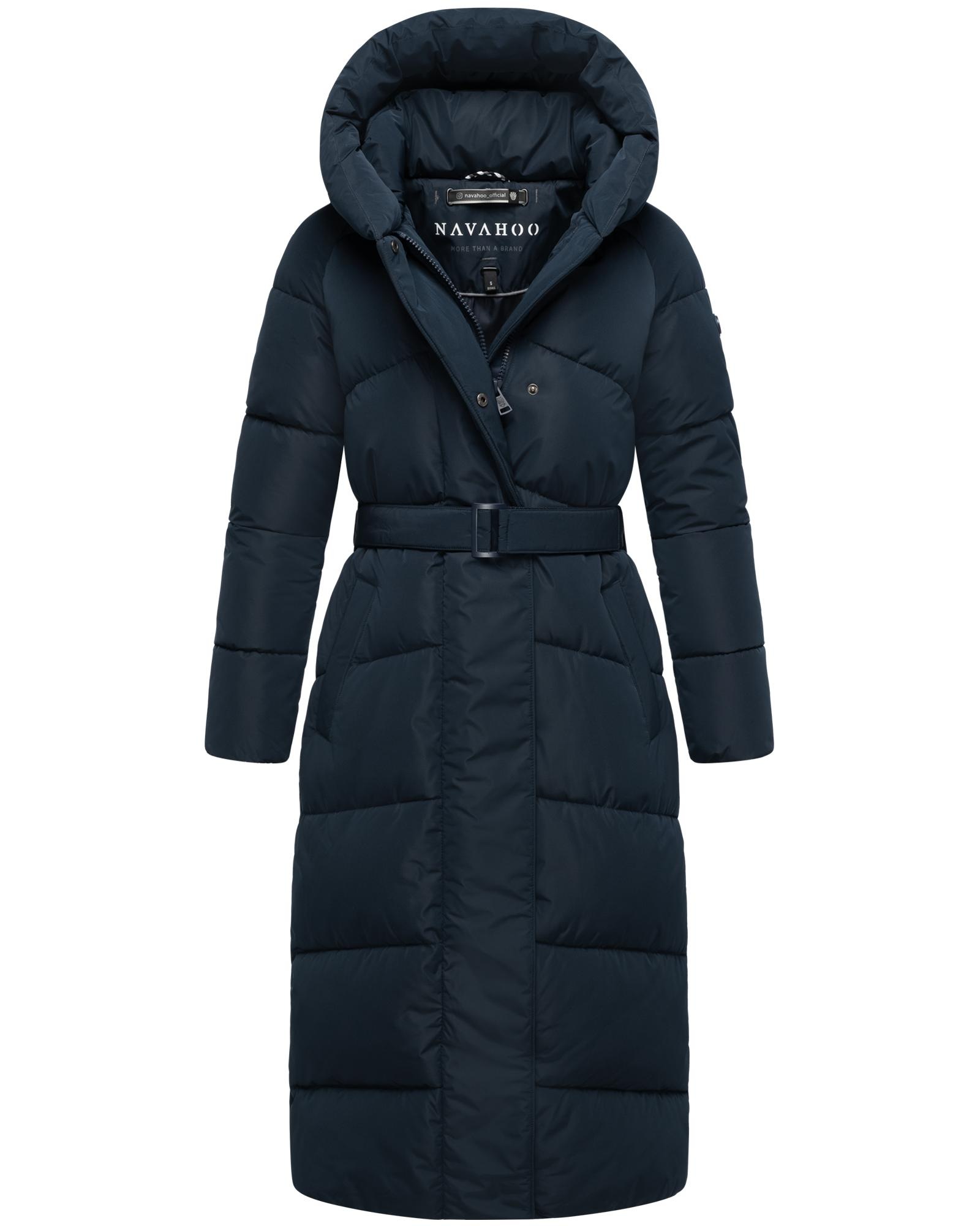 Navahoo Steppmantel »Eisblick 14«, Gesteppter Damen Mantel mit Taillengürtel