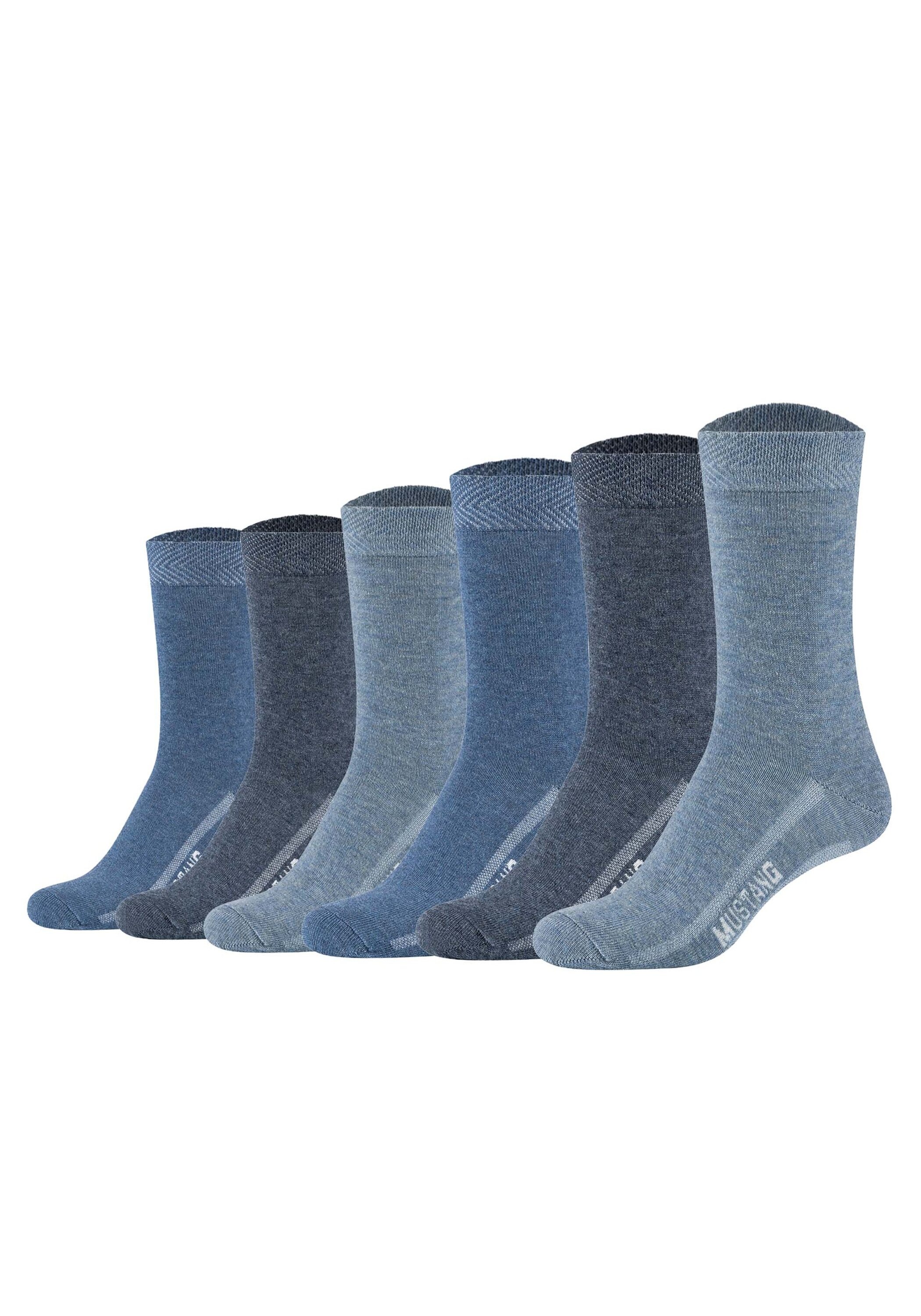 MUSTANG Kurzsocken "Socken Casual Organic Cotton Socks 6-Pack 6er Pack" 6 P günstig online kaufen