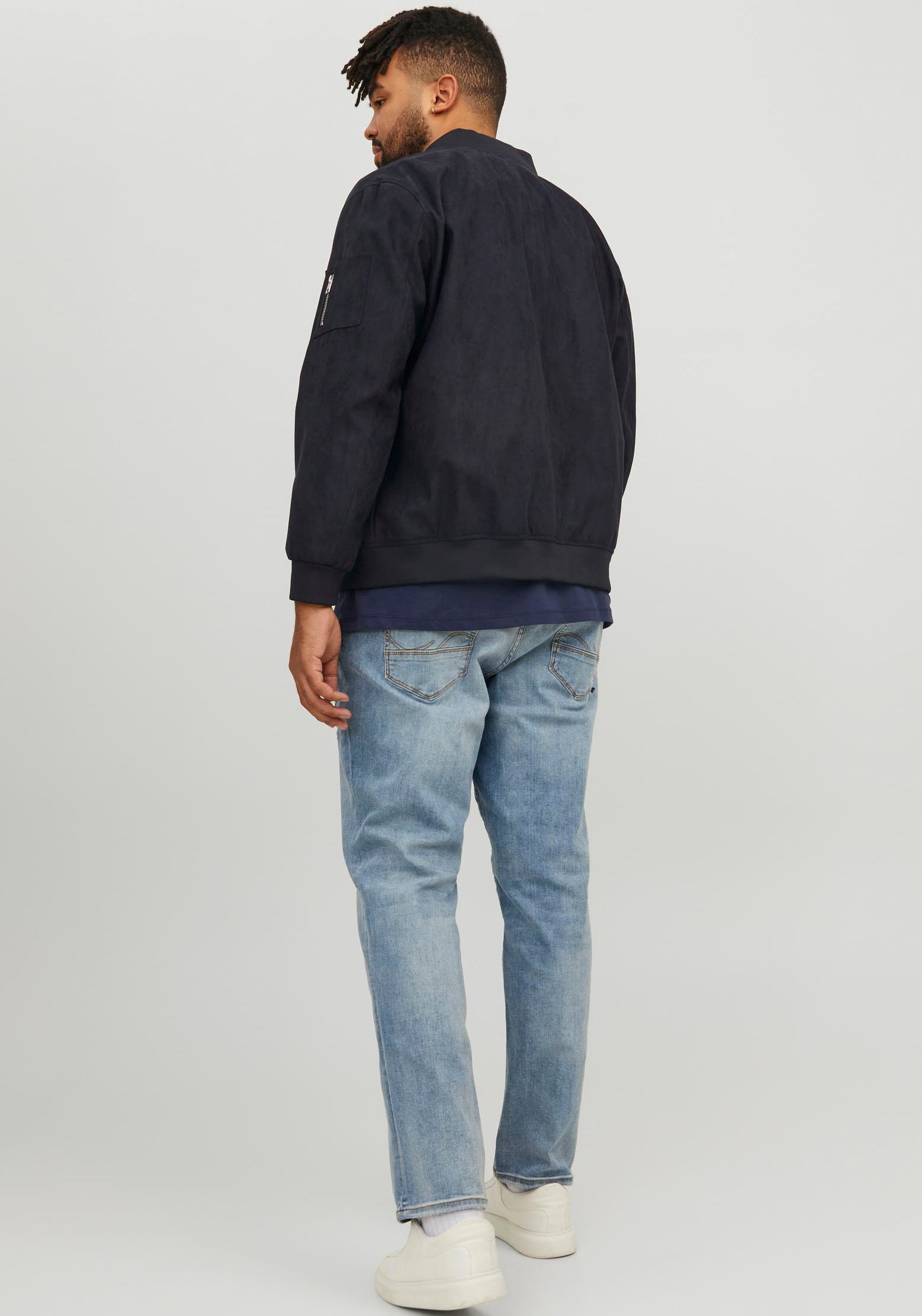 Jack & Jones PlusSize Blouson "JJEROCKY FAUX SUEDE BOMBER PLS" günstig online kaufen