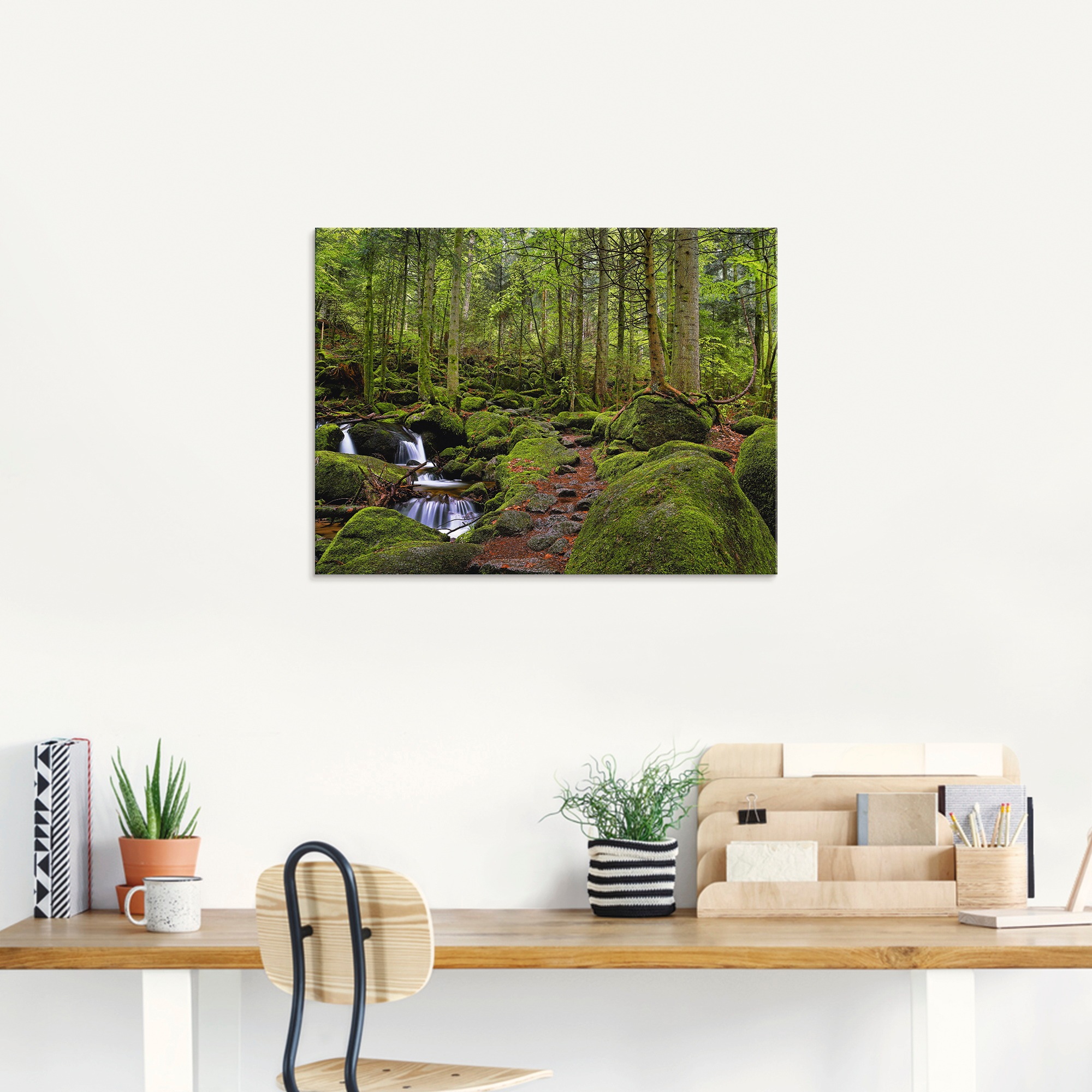 Artland Glasbild "Zauberwald mit Bach" Wald 1 Stk. tlg. in verschiedenen Gr günstig online kaufen