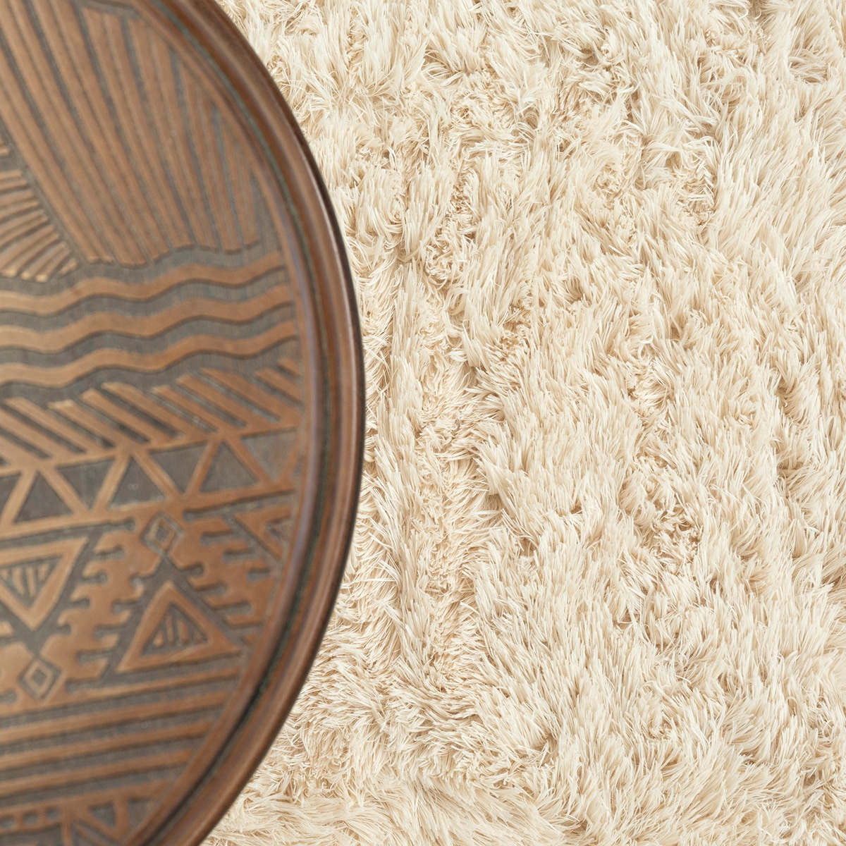 the carpet Teppich »Soft Shaggy«, rund, 35 mm Höhe, Flauschiger Hochflor Teppich, Wohnzimmer, Anti-Rutsch Unterseite