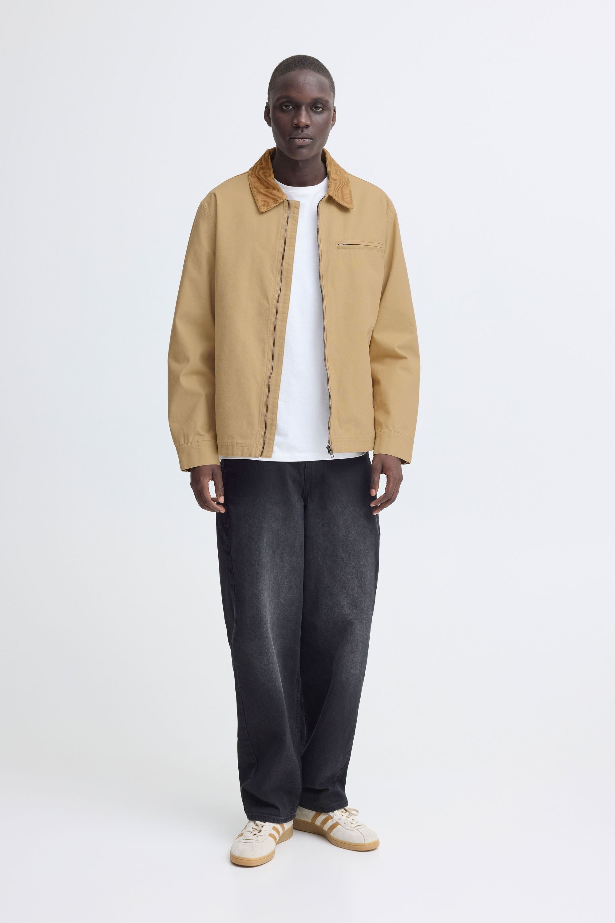 Blend Outdoorjacke »BHFontana« ohne Kapuze Modische Feldjacke mit Cord-Kragen