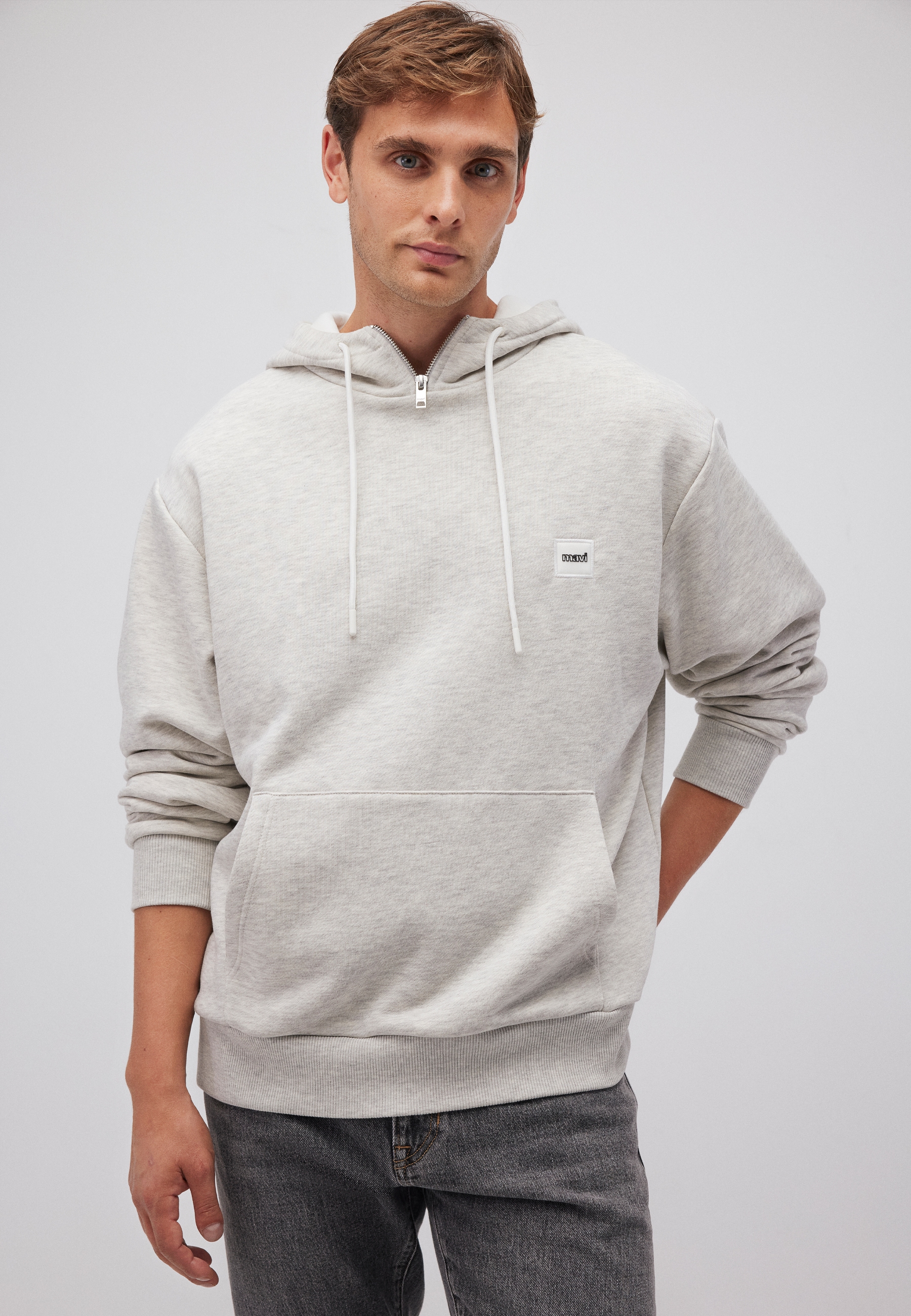 Mavi Kapuzenpullover "HALF ZIP HOODIE", Hoodie mit Logo und Reißverschluss günstig online kaufen