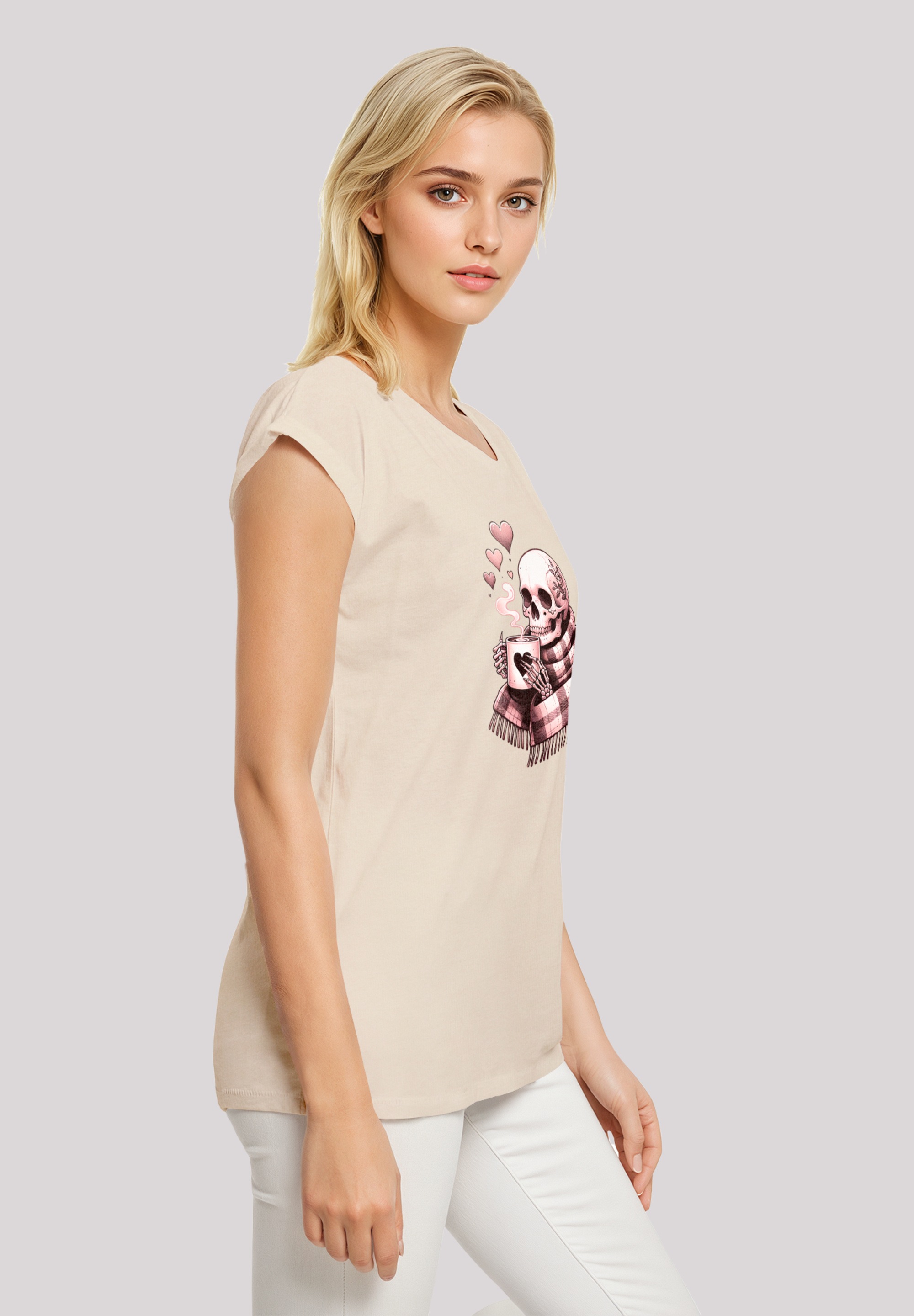 F4NT4STIC T-Shirt »Cozy Winter Skelett«, Premium Qualität