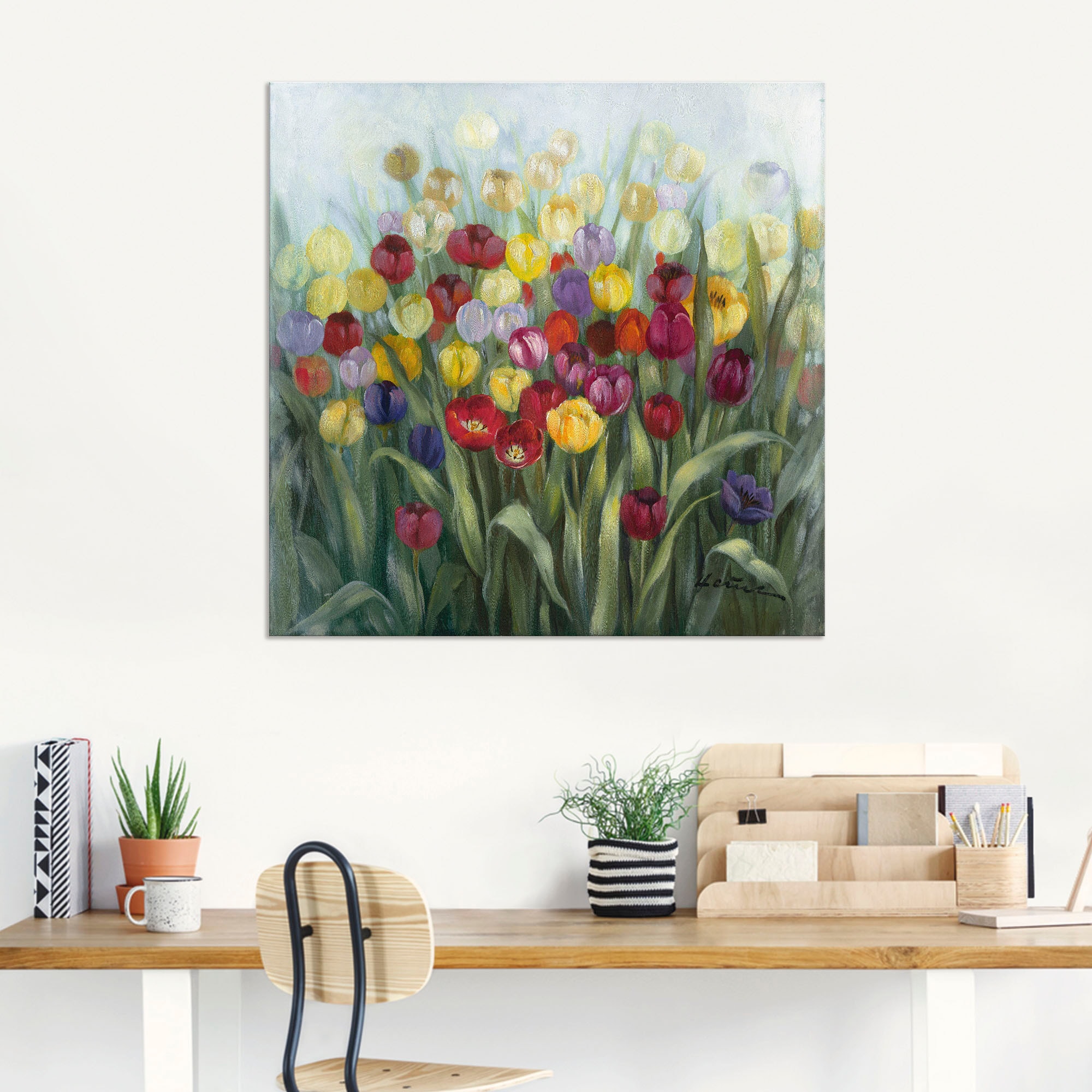 Artland Wandbild »Tulpenwiese II«, Blumenwiese, (1 St.), als Alubild, Outdoorbild, Leinwandbild, Poster in verschied. Größen