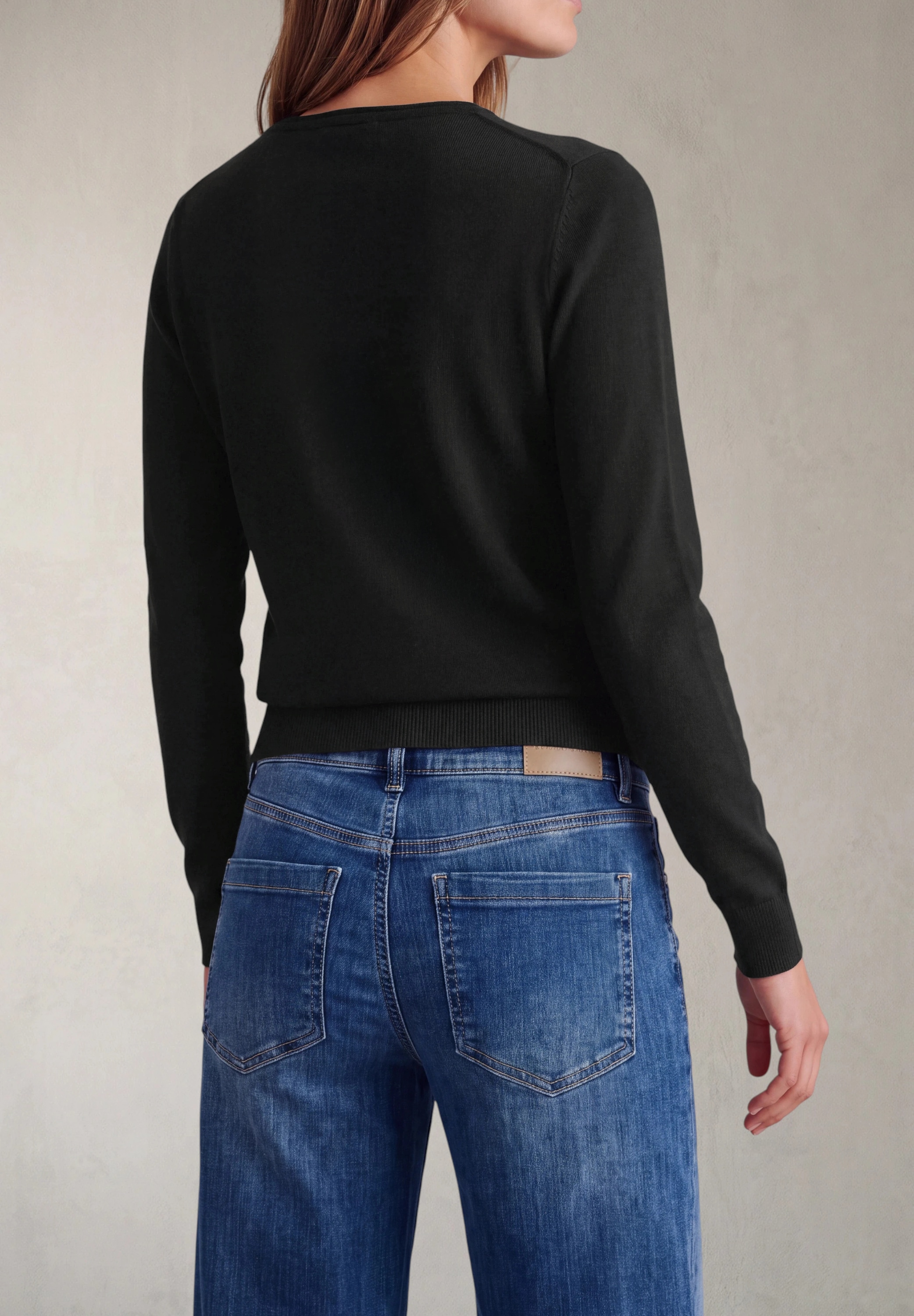 STREET ONE STUDIO Strickpullover mit Rundhalsausschnitt
