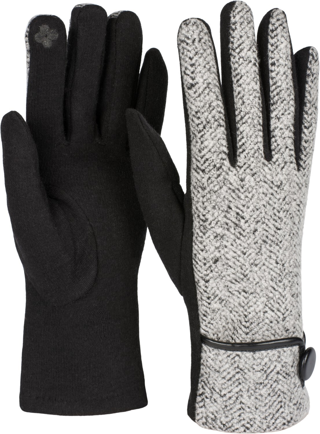 styleBREAKER Fleecehandschuhe "Touchscreen Handschuhe Fischgrät Muster" 1 Stk.