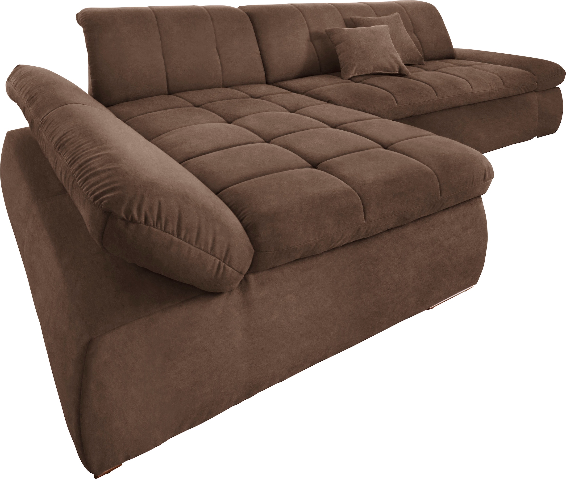 DOMO collection Ecksofa »NMoric XXL, B/T/H: 300/172/80cm, L-Form«, wahlweise mit Bettfunktion und Armlehnverstellung