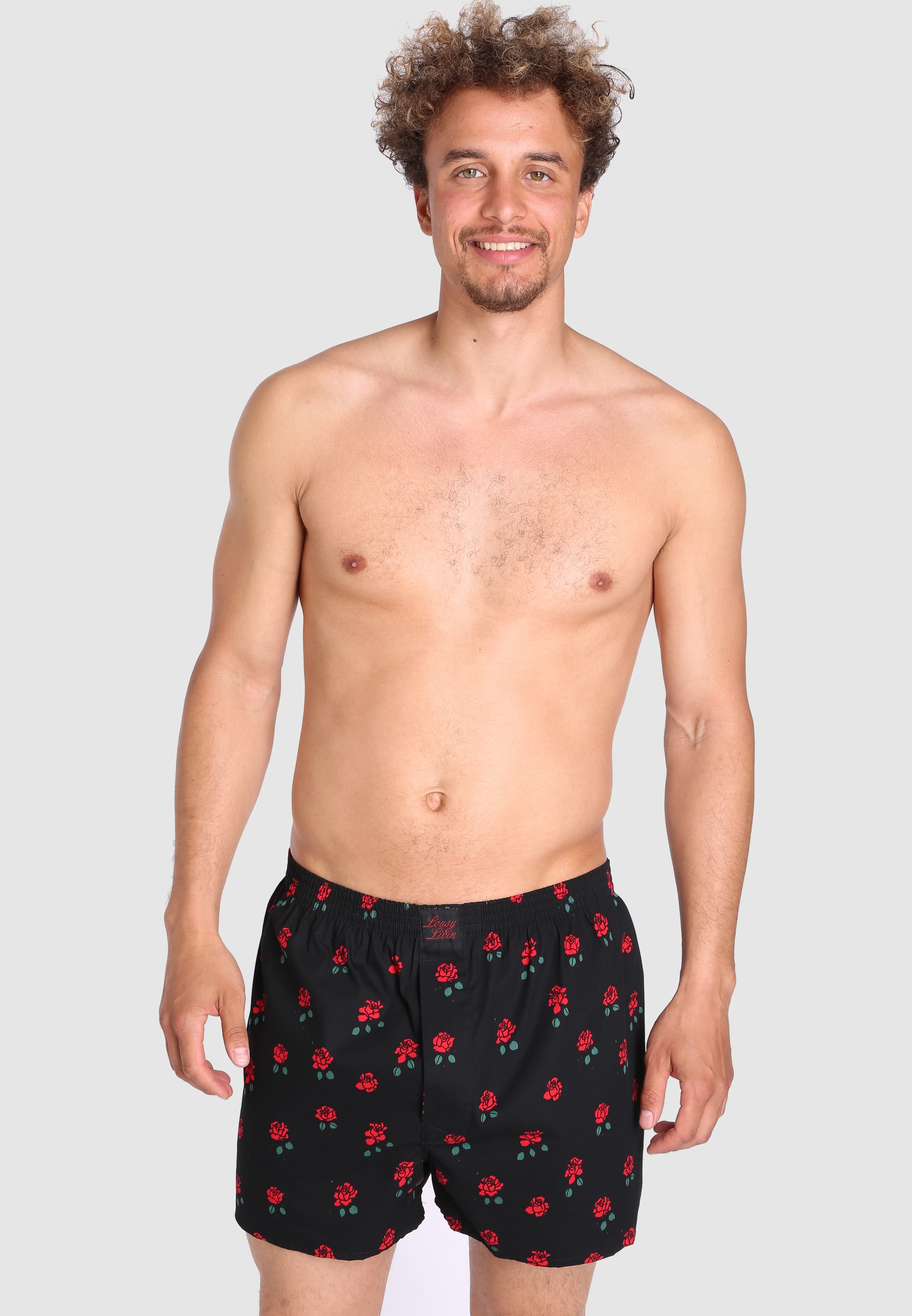 Lousy Livin Boxershorts "Rose & Valentines", im praktischen 2er-Pack