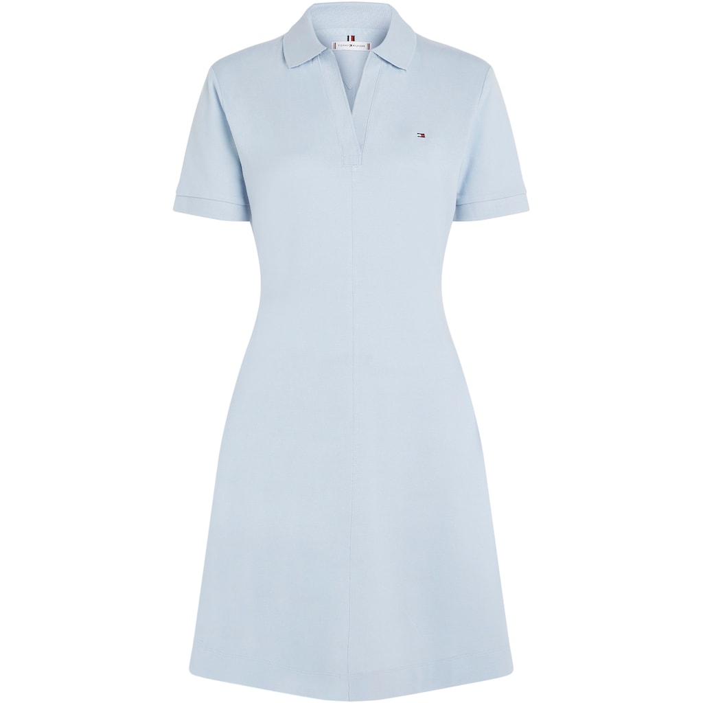 Tommy Hilfiger Polokleid »F&F OPEN PLCKT LYCLL POLO DRS SS«, mit Logostickerei