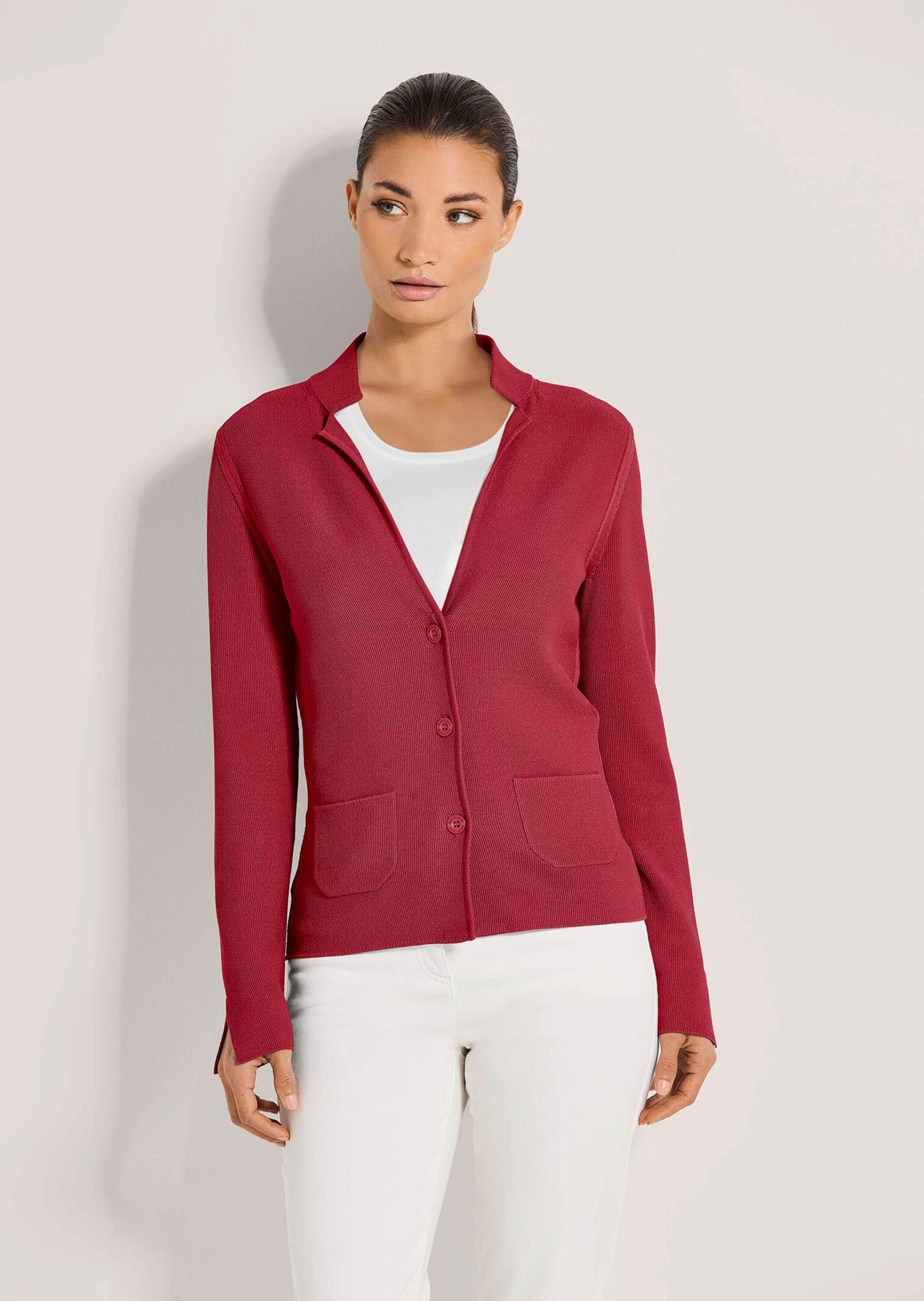 MADELEINE Strickjacke »Strickblazer Schlanker Strickblazer mit langen Ärmeln«