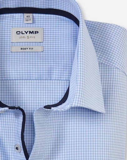 OLYMP Level Five body fit Shirt Blue 45 2