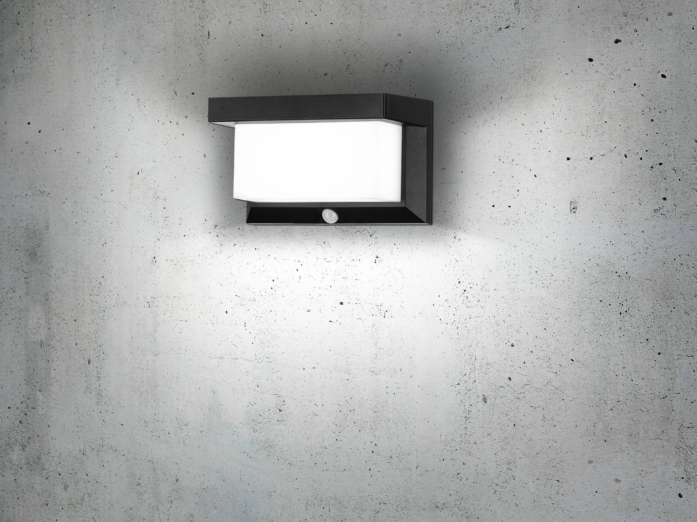 EGLO LED Solarleuchte »Utrera Solarlampe, Wandlampe aus Kunststoff, Außenbeleuchtung, IP44« LED-Modul 1 Stk. Kaltweiß