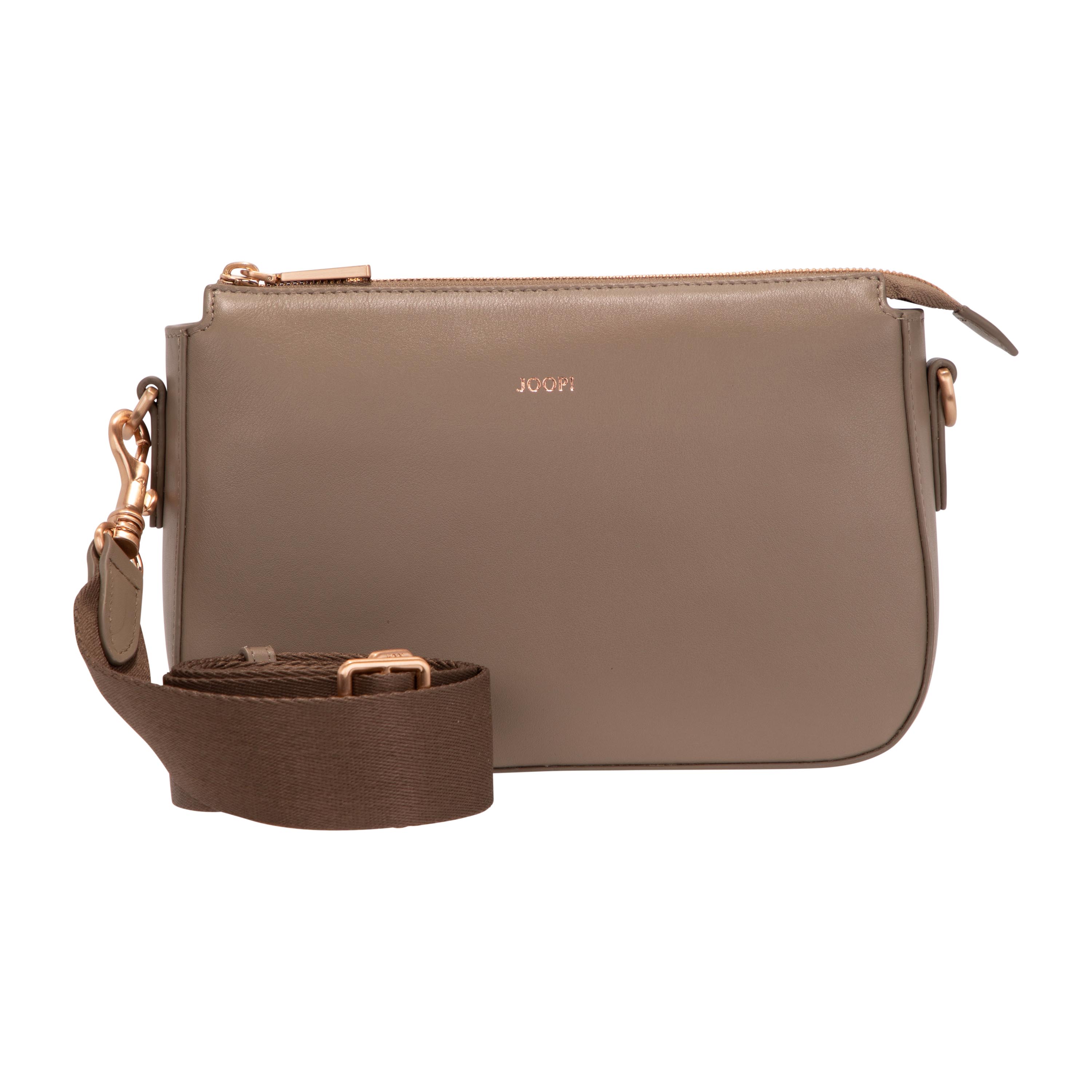 JOOP Umhängetasche "sofisticato 1.0 jasmina shoulderbag shz" Damen Handtasche, Schultertasche mit Logoprägung