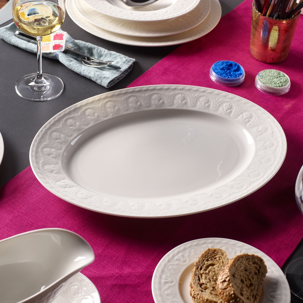 Villeroy & Boch Servierplatte »Platte Cellini 40 x 30 cm weiß«