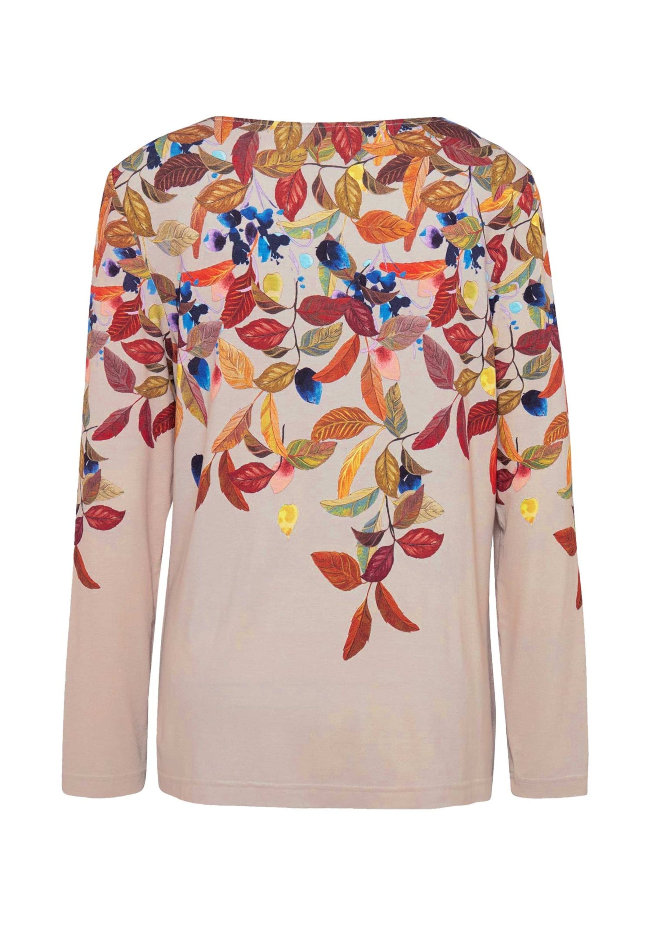 GOLDNER Longpullover »Kurzgröße Bezauberndes Druckshirt mit Motivdruck«