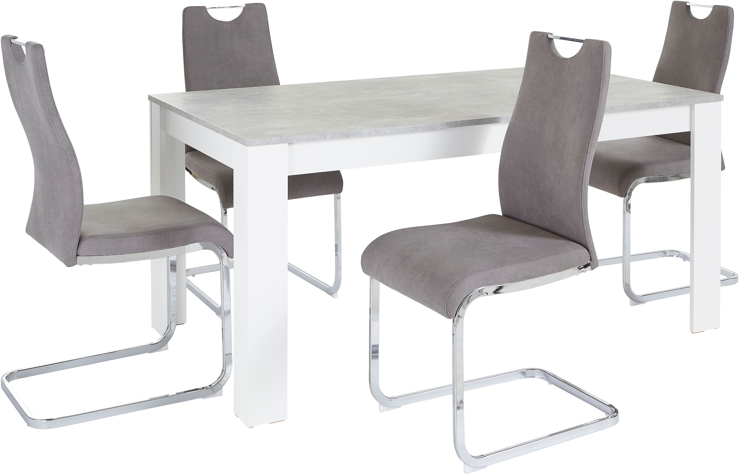Home affaire Essgruppe "Milano" Set, 5 Stk. tlg. 4 Stühle und 1 Tisch günstig online kaufen
