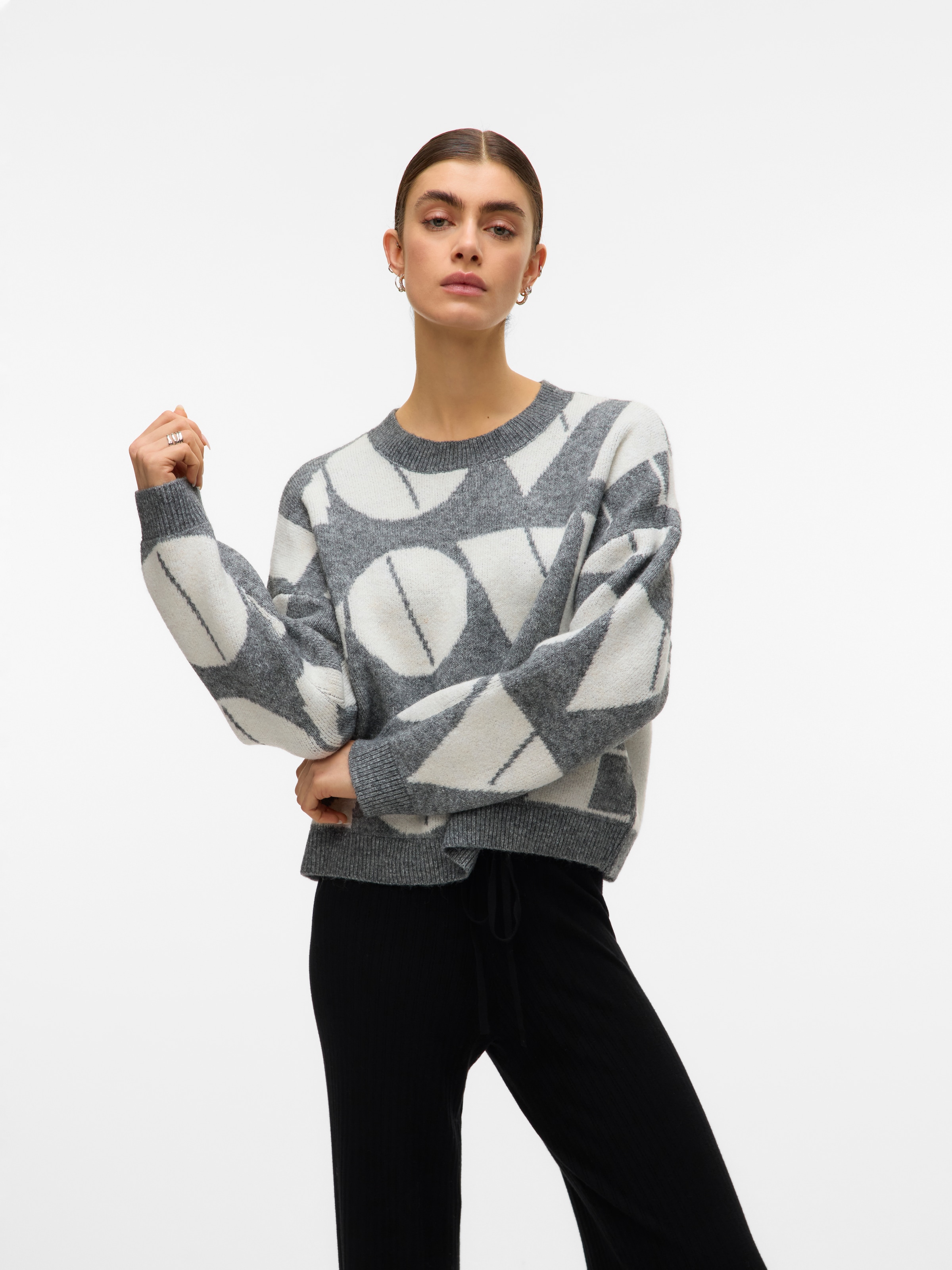 Vero Moda Strickpullover "VMLOVE LS O-NECK PULLOVER BOO" günstig online kaufen