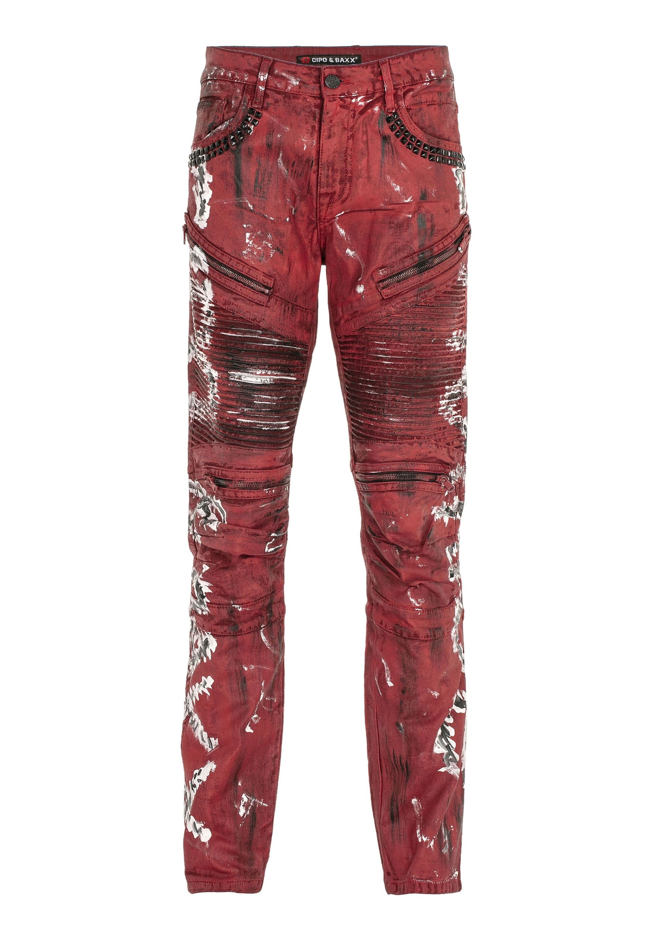 Cipo & Baxx Slim-fit-Jeans "Cipo & Baxx Jeans DENIM" Röhrenjeans mit Farbbeschichtung, CD608