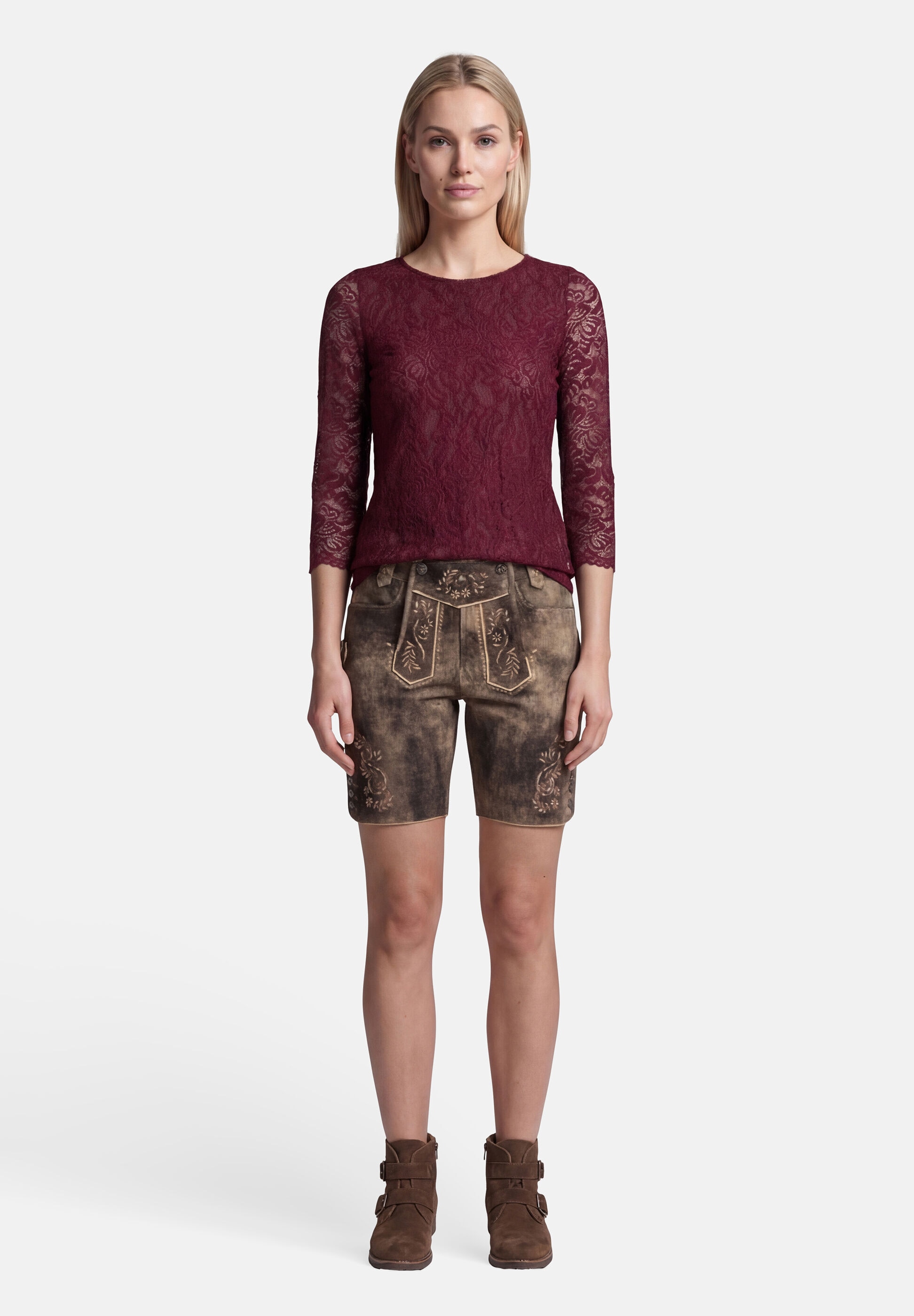 Spieth & Wensky Shirtbluse »Alheim« Rundhals Ausschnitt