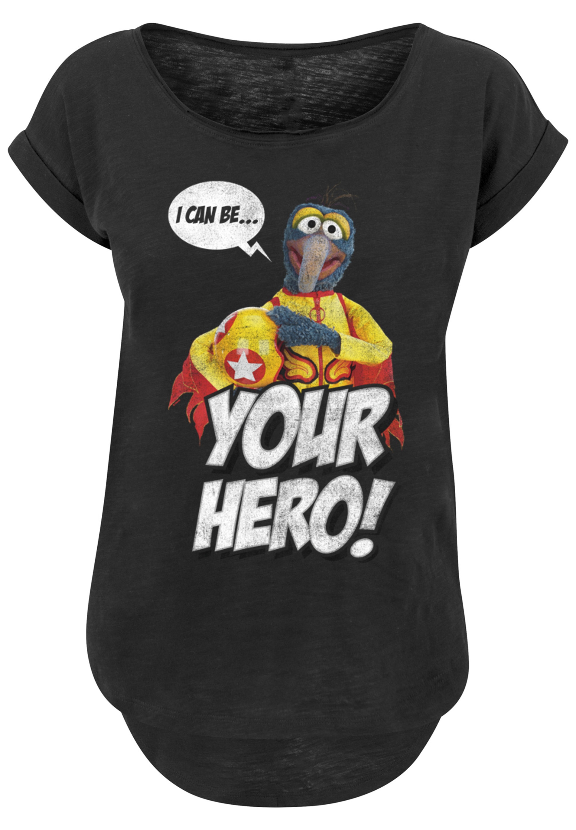 F4NT4STIC T-Shirt »Disney Die Muppets Gonzo I Can Be Your Hero« Print