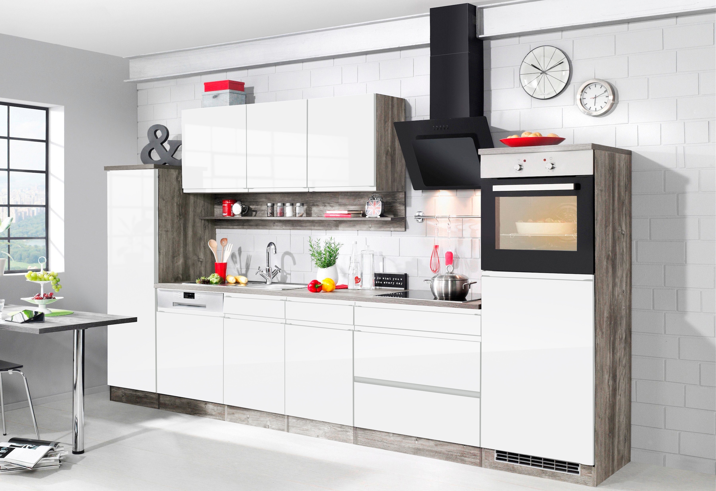 KOCHSTATION Spülenschrank »KS-Virginia«, 110 cm breit, inklusive Einbauspüle