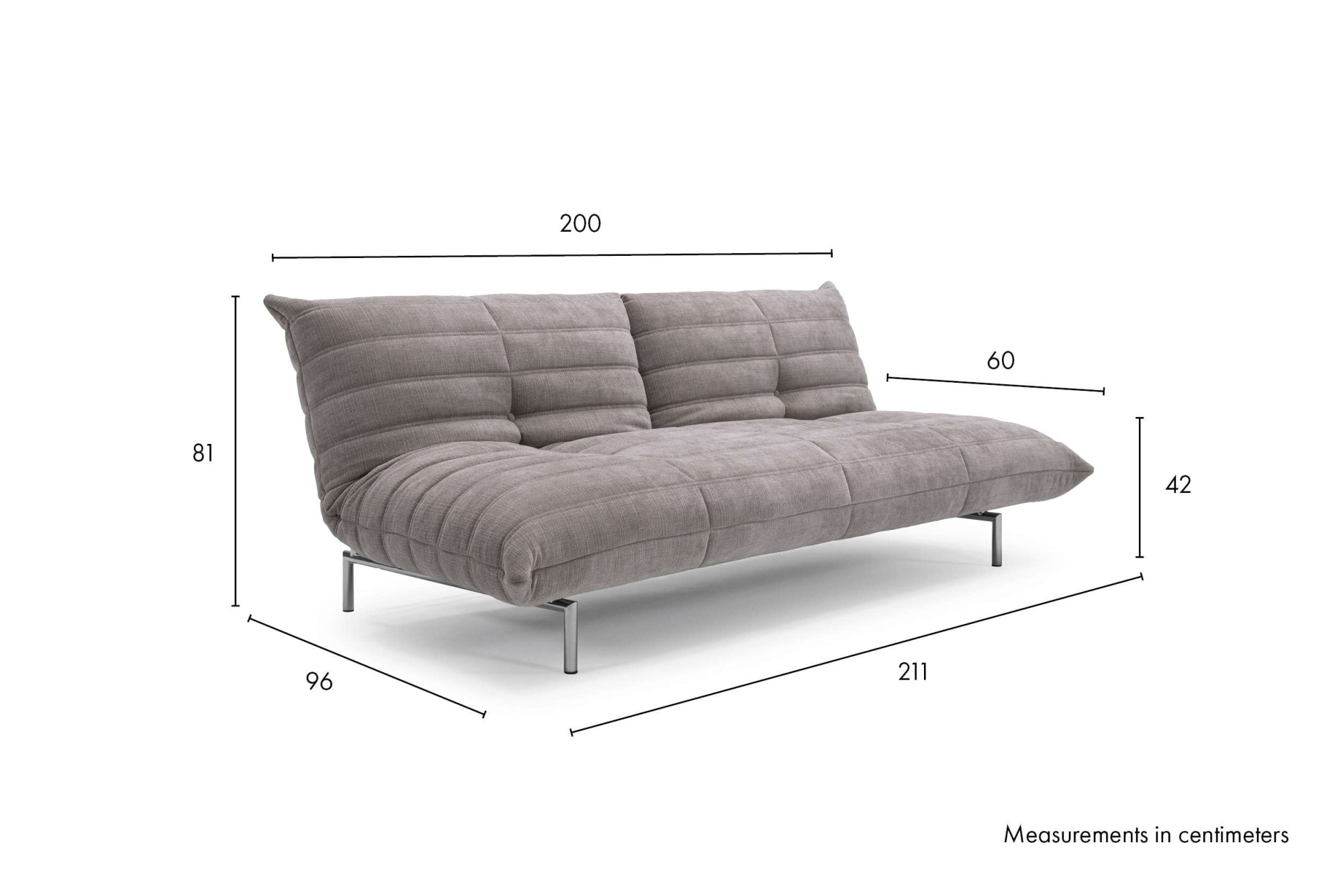 INNOVATION LIVING ™ Loungesofa »Loungesofa Mikunjo mit Schlaffunktion« Rückenlehne mit 3-stufiger Verstellung und integrierter Schlaffunktion