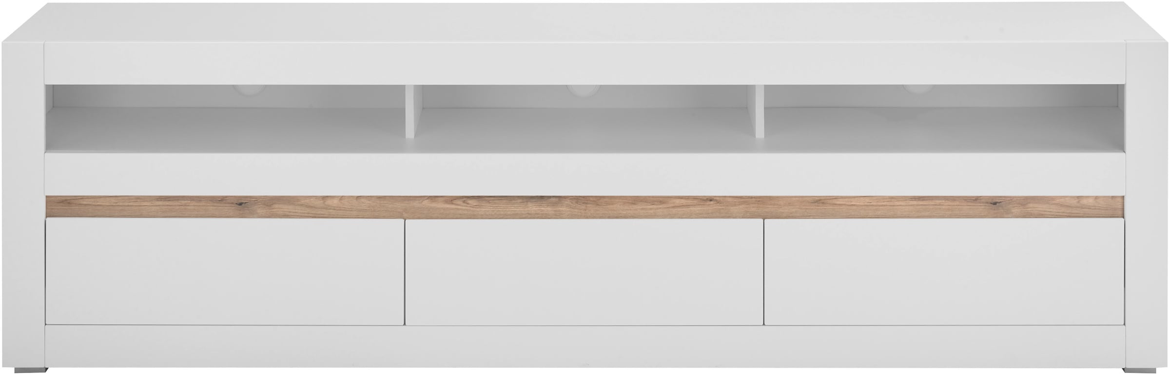 INOSIGN Lowboard »Chester, moderner TV-Unterschrank, Kommode mit Stauraum, Weiß Matt«, (1 St.), austauschbare Blende in Griffleiste, zeitloses Design, 217 cm breit