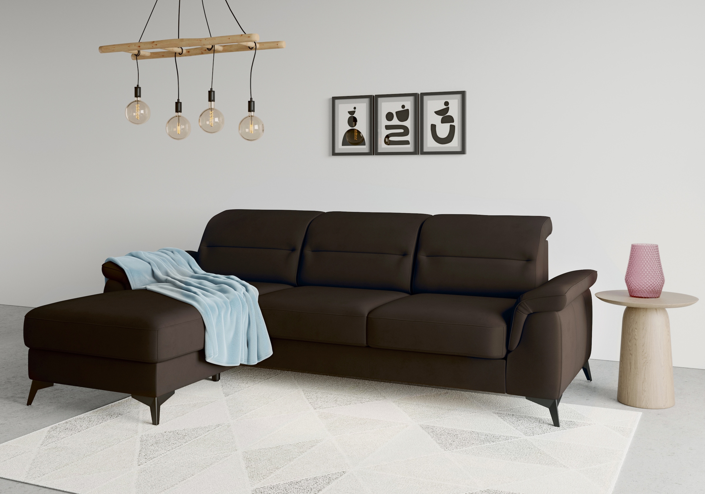 sit&more Ecksofa "Sinatra L-Form" mit Recamiere, optional mit Kopfteilverst günstig online kaufen